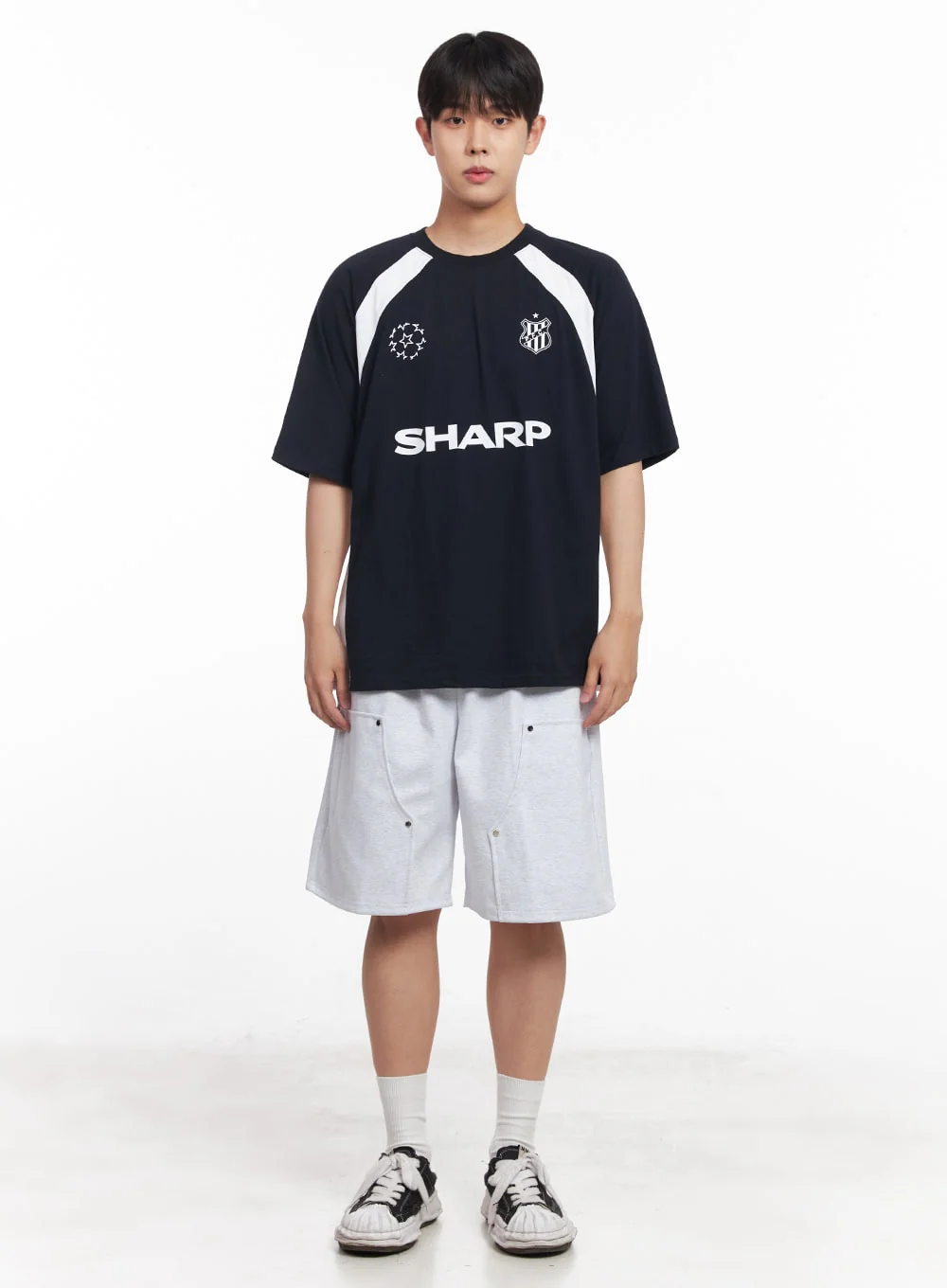 Men's Loose-Fit Graphic Raglan T-Shirt IY520 - Image 6