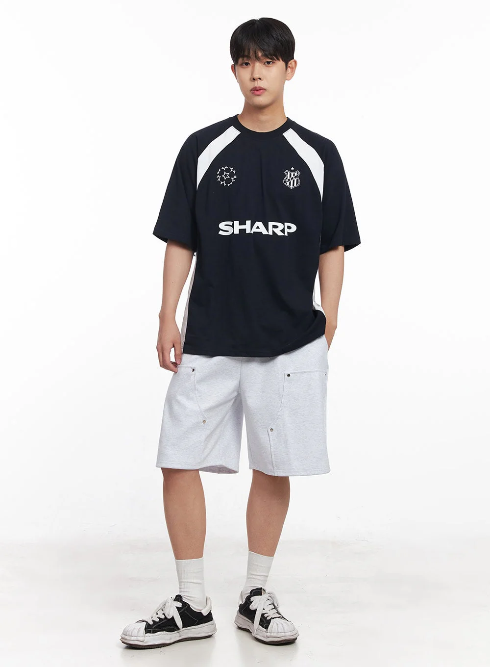 Men's Loose-Fit Graphic Raglan T-Shirt IY520 - Image 7