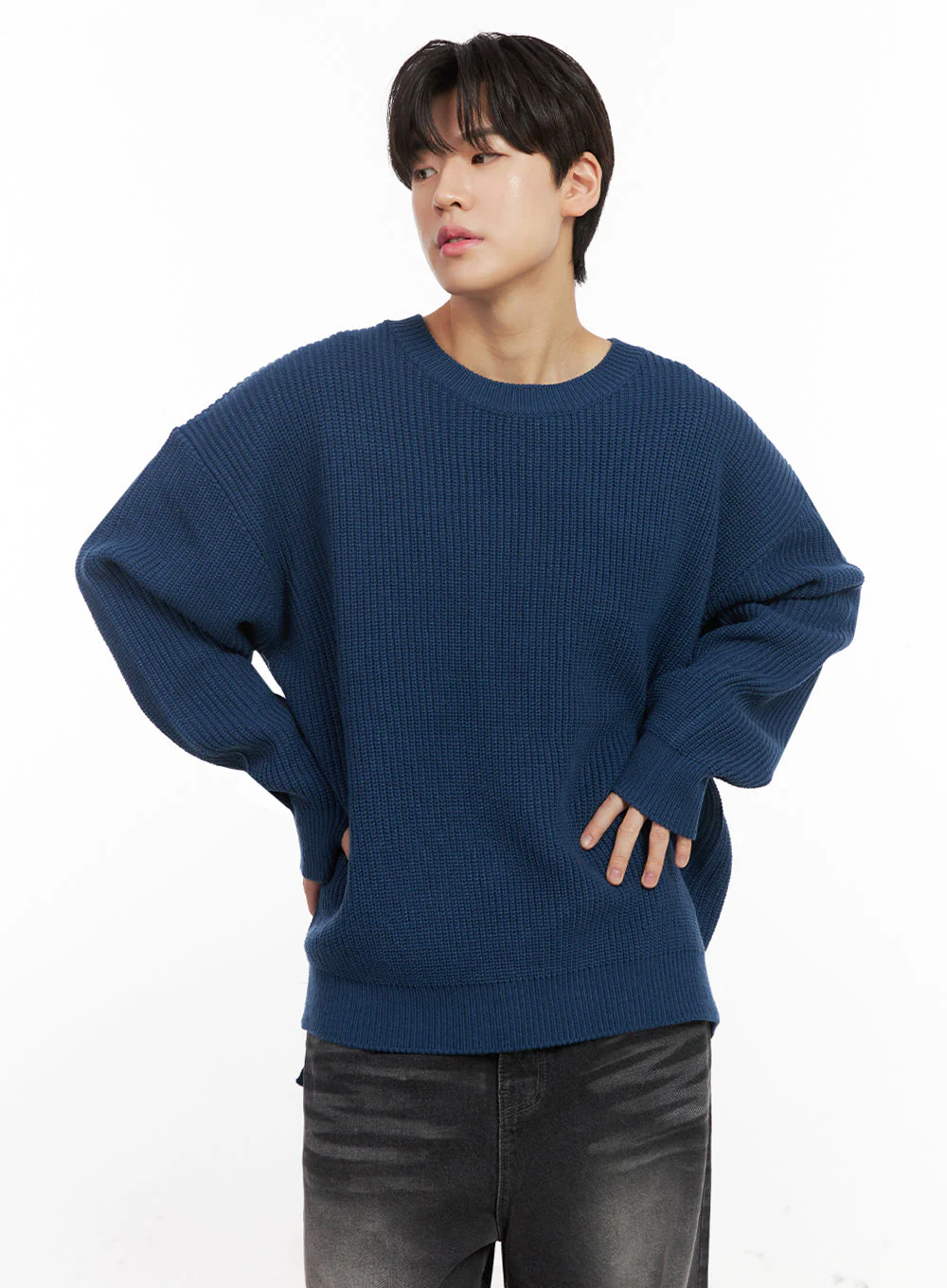 Men's Loose-Fit Sweater IJ517 - Image 4