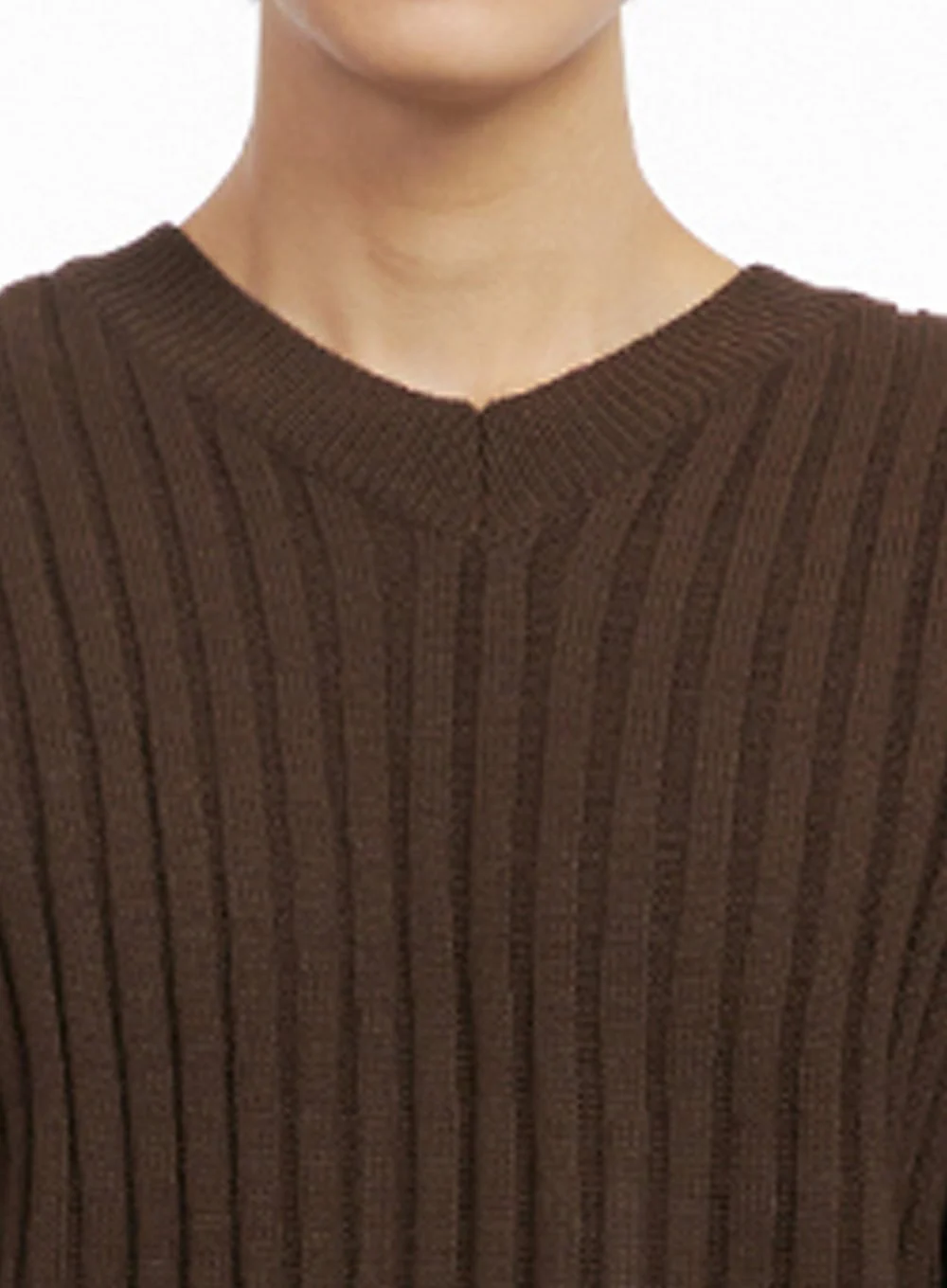 Men's Loose-Fit V-Neck Sweater IJ517 - Image 3