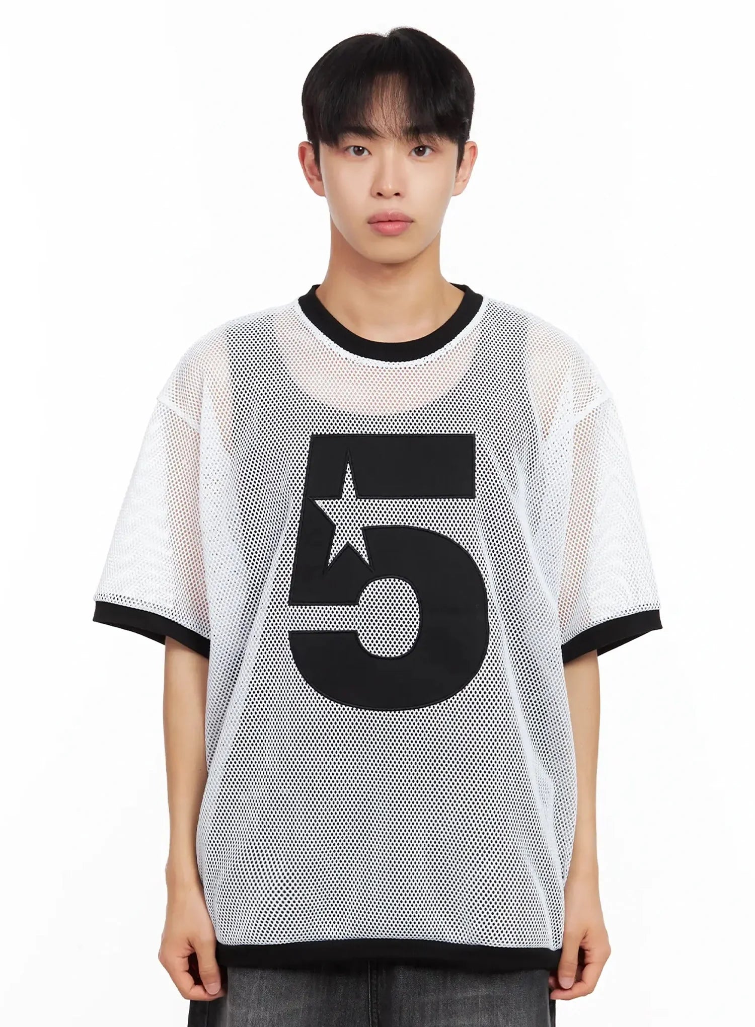Men's Mesh Star Jersey Tee IL516 - Image 15