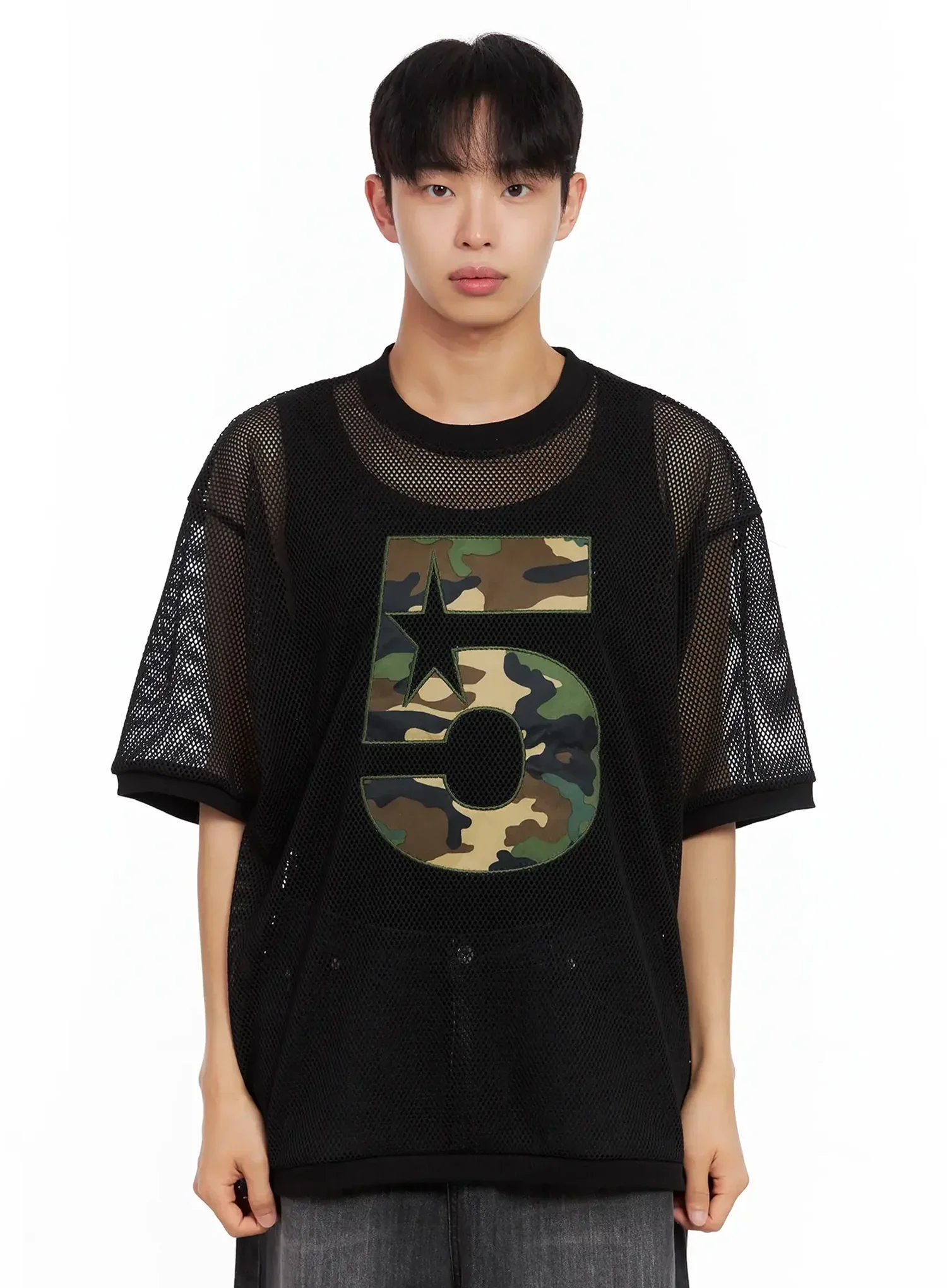 Men's Mesh Star Jersey Tee IL516 - Image 16