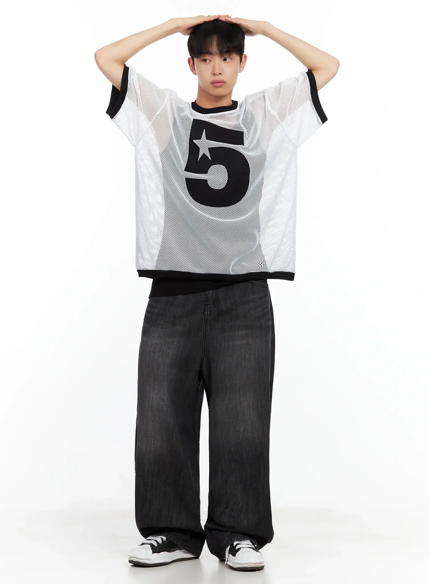 Men's Mesh Star Jersey Tee IL516 - Image 5