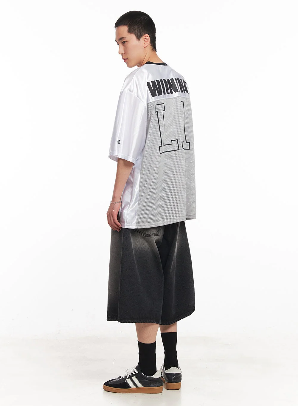Men's Mesh V-Neck Graphic Tee IY505 - Image 10