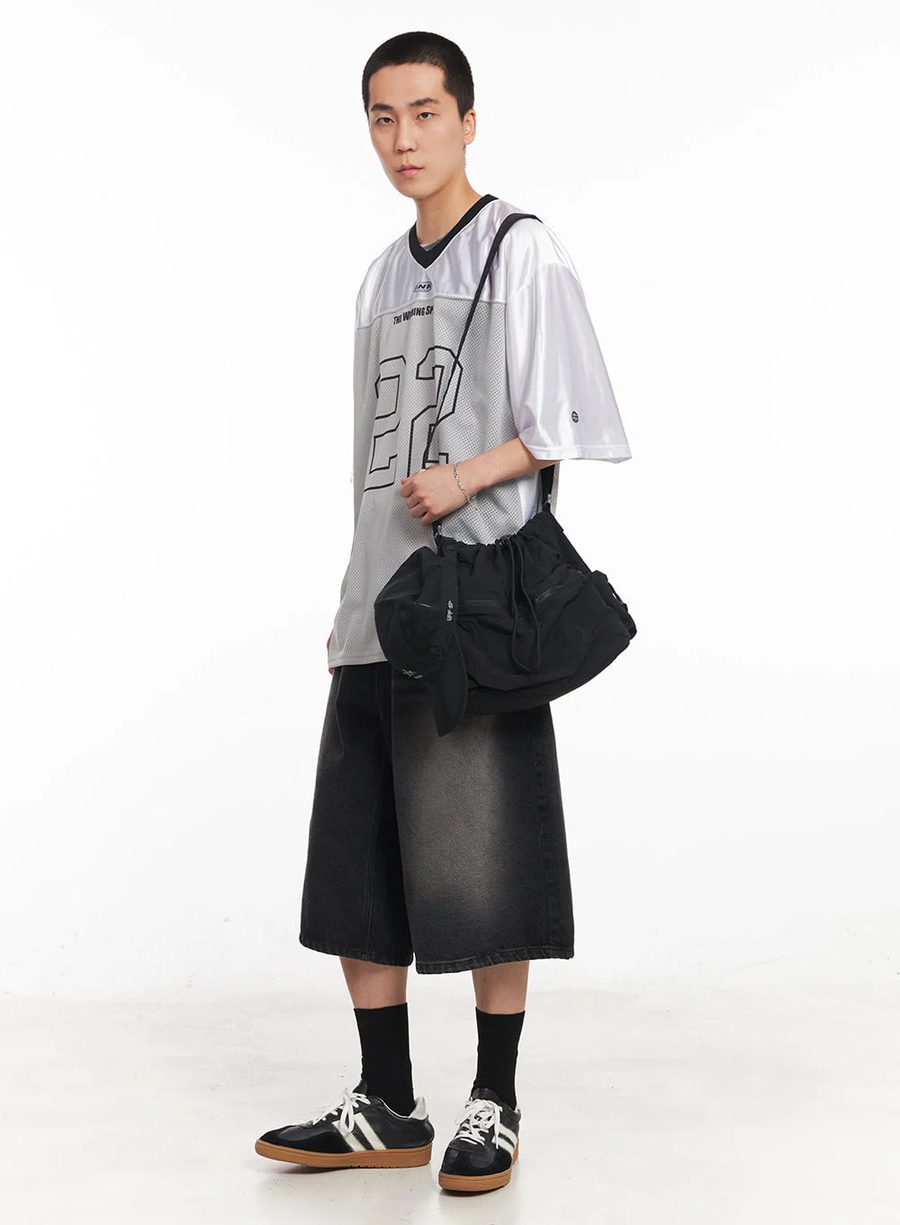 Men's Mesh V-Neck Graphic Tee IY505 - Image 12