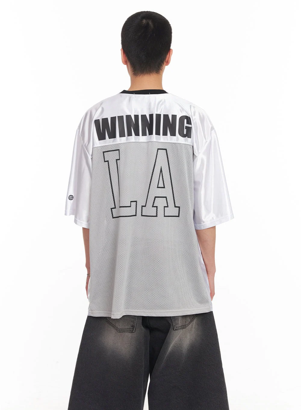 Men's Mesh V-Neck Graphic Tee IY505 - Image 4