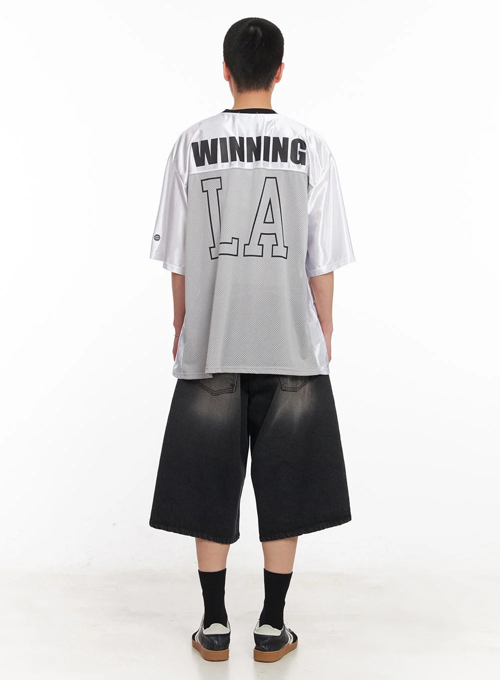 Men's Mesh V-Neck Graphic Tee IY505 - Image 7