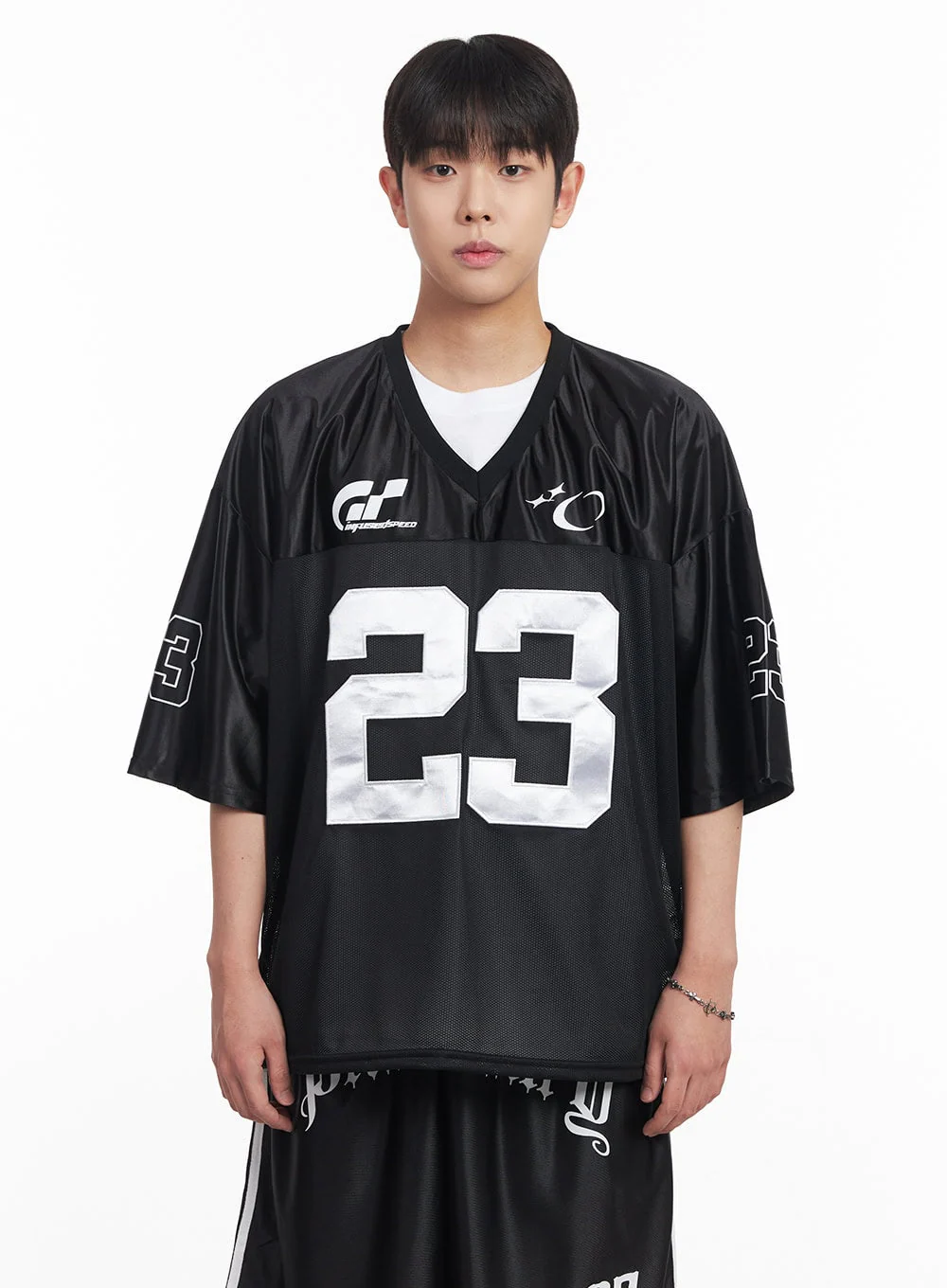 Men's Mesh V-Neck Jersey T-Shirt IA525 - Image 14