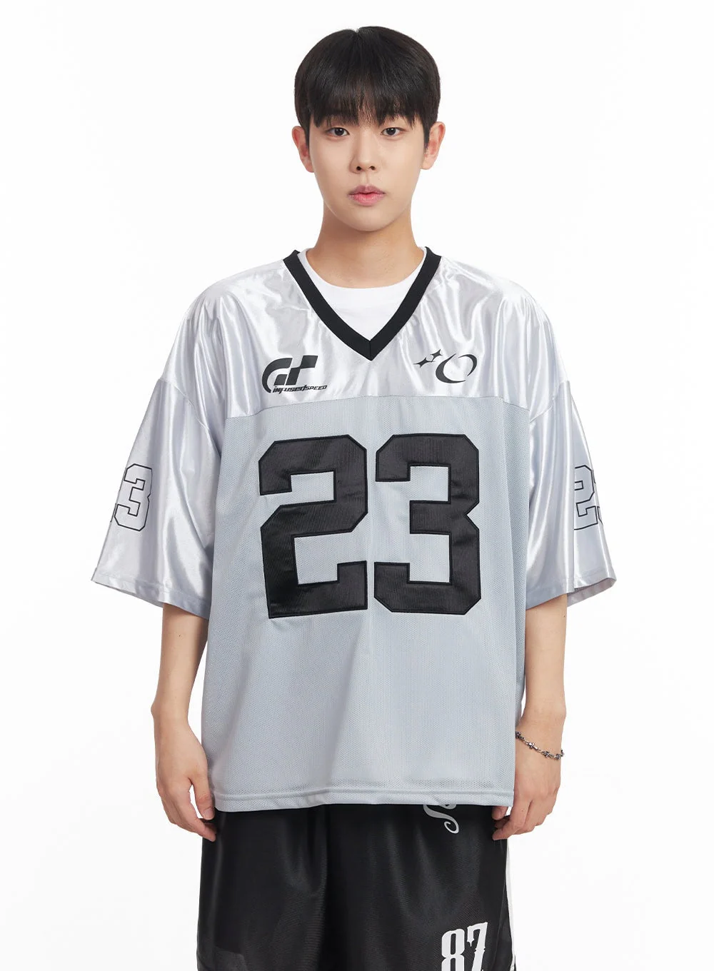 Men's Mesh V-Neck Jersey T-Shirt IA525 - Image 15