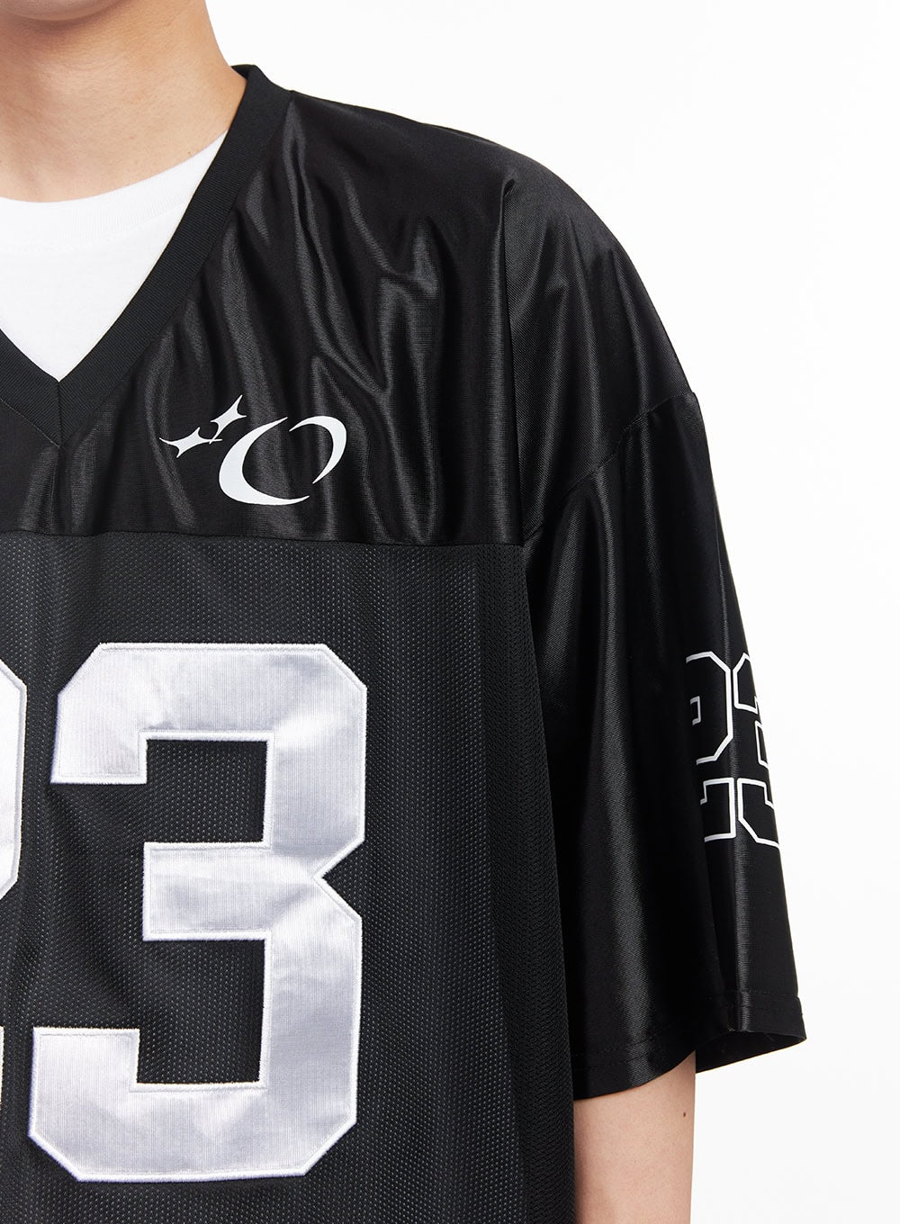 Men's Mesh V-Neck Jersey T-Shirt IA525 - Image 5