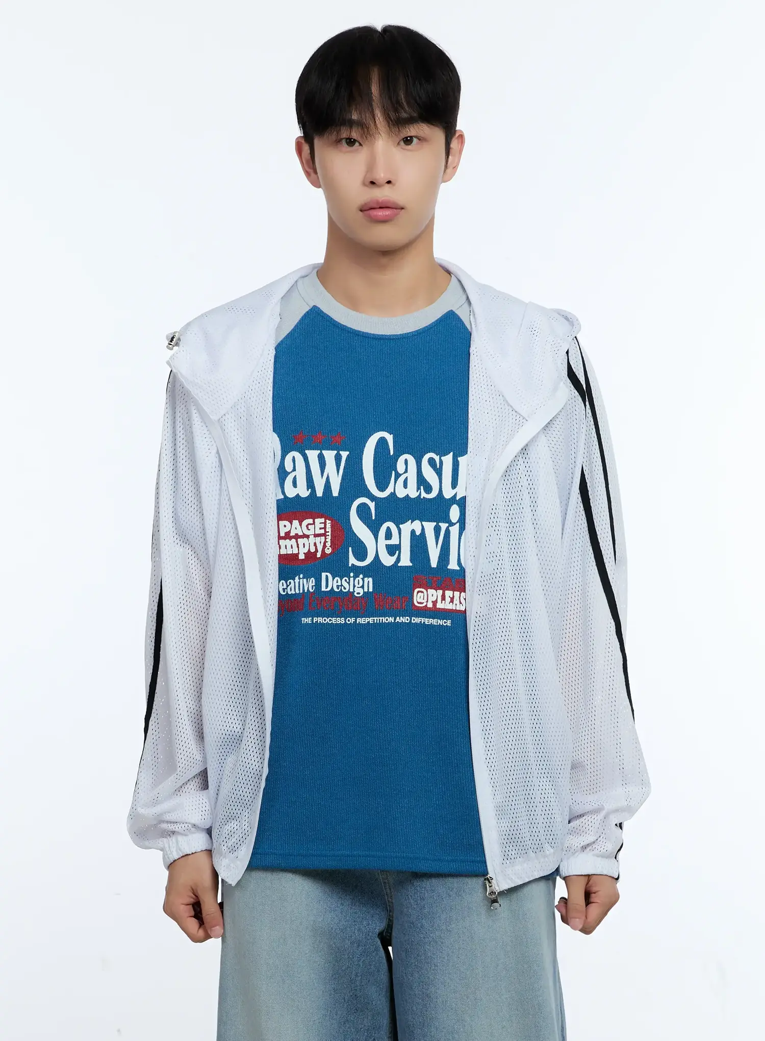 Men's Mesh Zip-Up Hoodie IG519 - Image 14