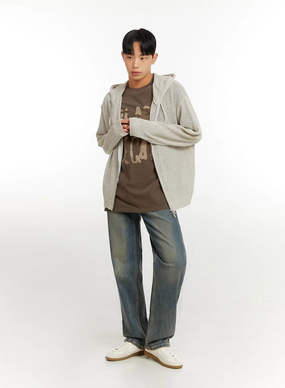 Men's Mesh Zip-Up Hoodie IU426 - Image 2