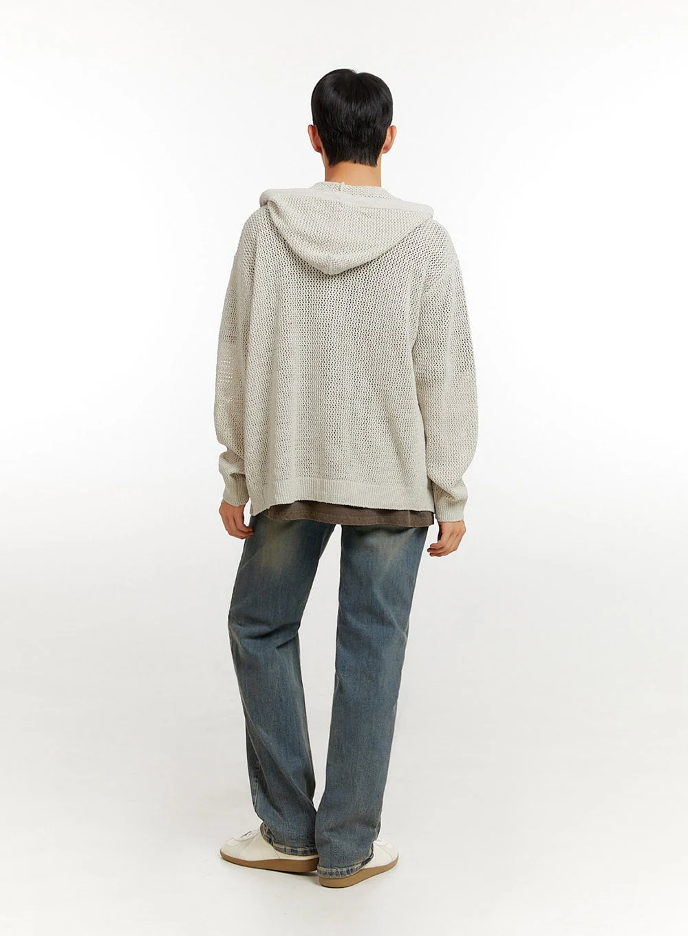 Men's Mesh Zip-Up Hoodie IU426 - Image 6