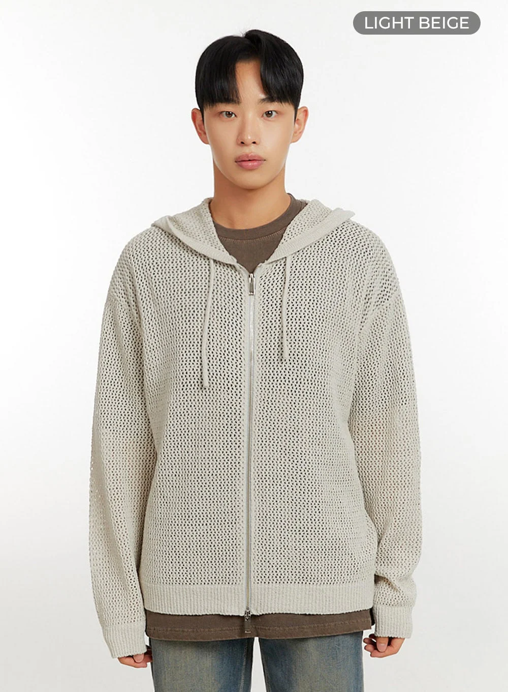 Men's Mesh Zip-Up Hoodie IU426 - Image 7