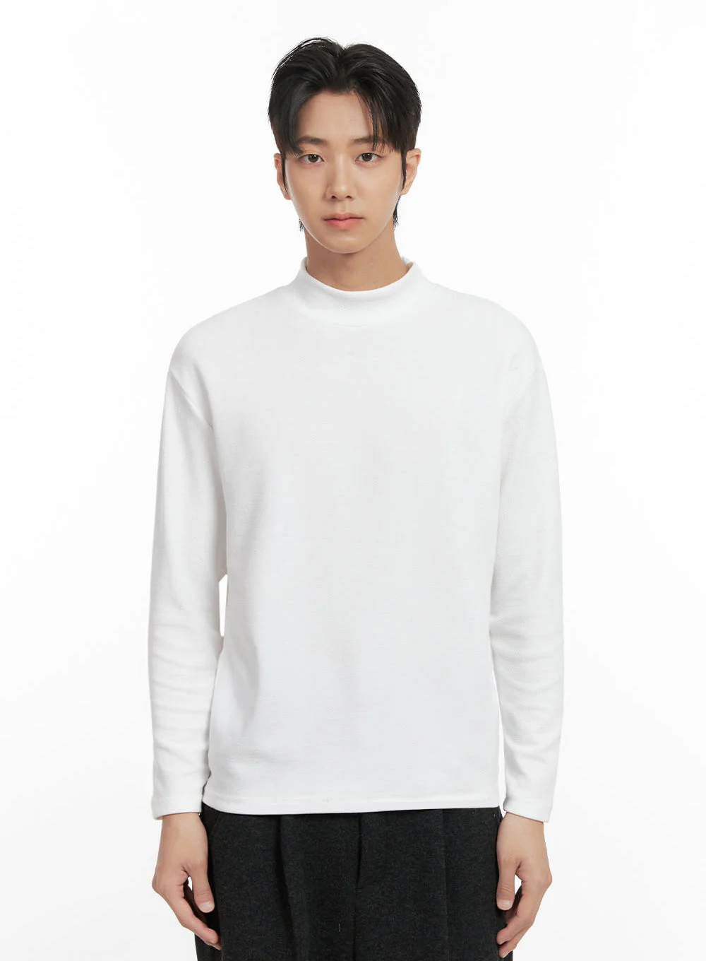 Men's Mock Neck Sweater ID406 - Image 11