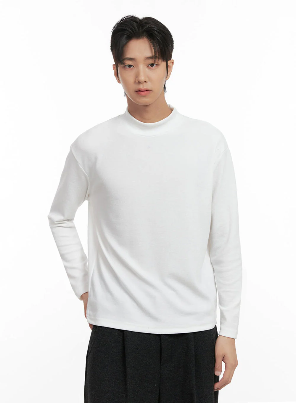 Men's Mock Neck Sweater ID406 - Image 3