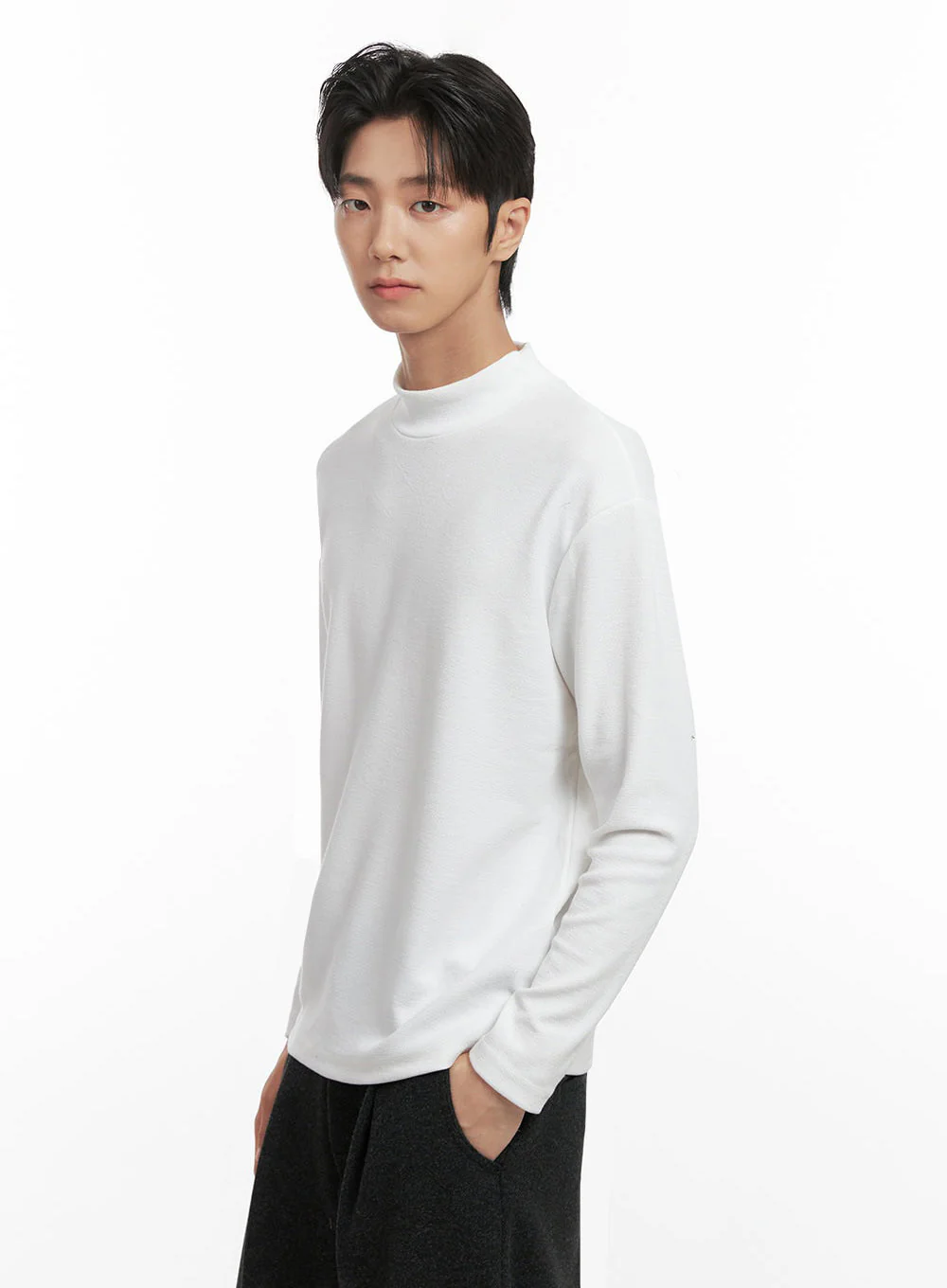 Men's Mock Neck Sweater ID406 - Image 4
