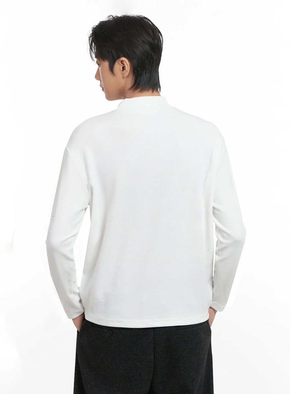 Men's Mock Neck Sweater ID406 - Image 5