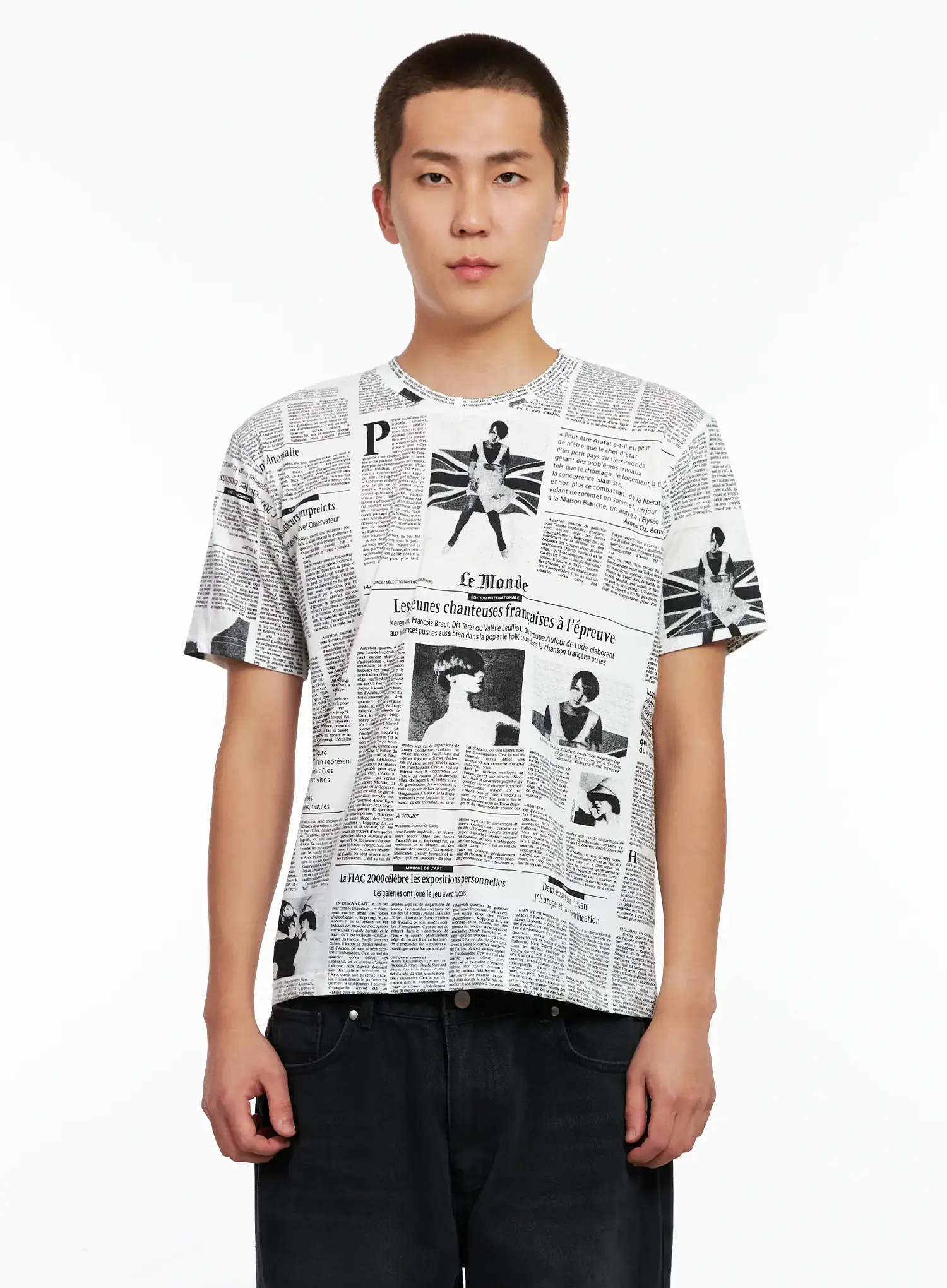 Men's Newspaper Graphic Tee IG511 - Image 17