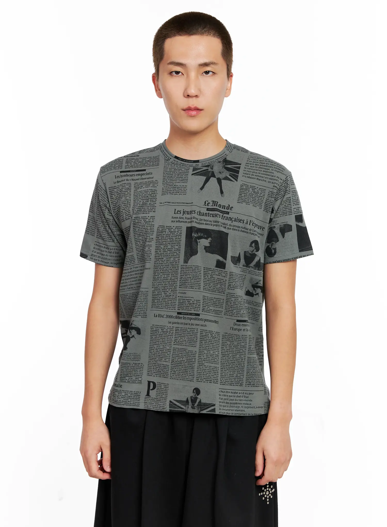 Men's Newspaper Graphic Tee IG511 - Image 18