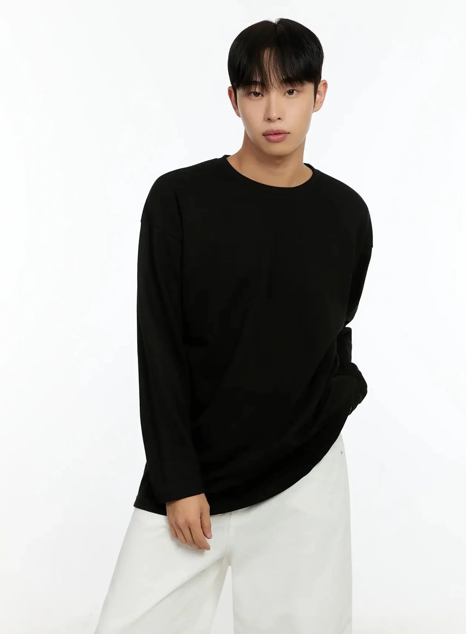 Men's Oversized Basic Long Sleeve Top IN506 - Image 5