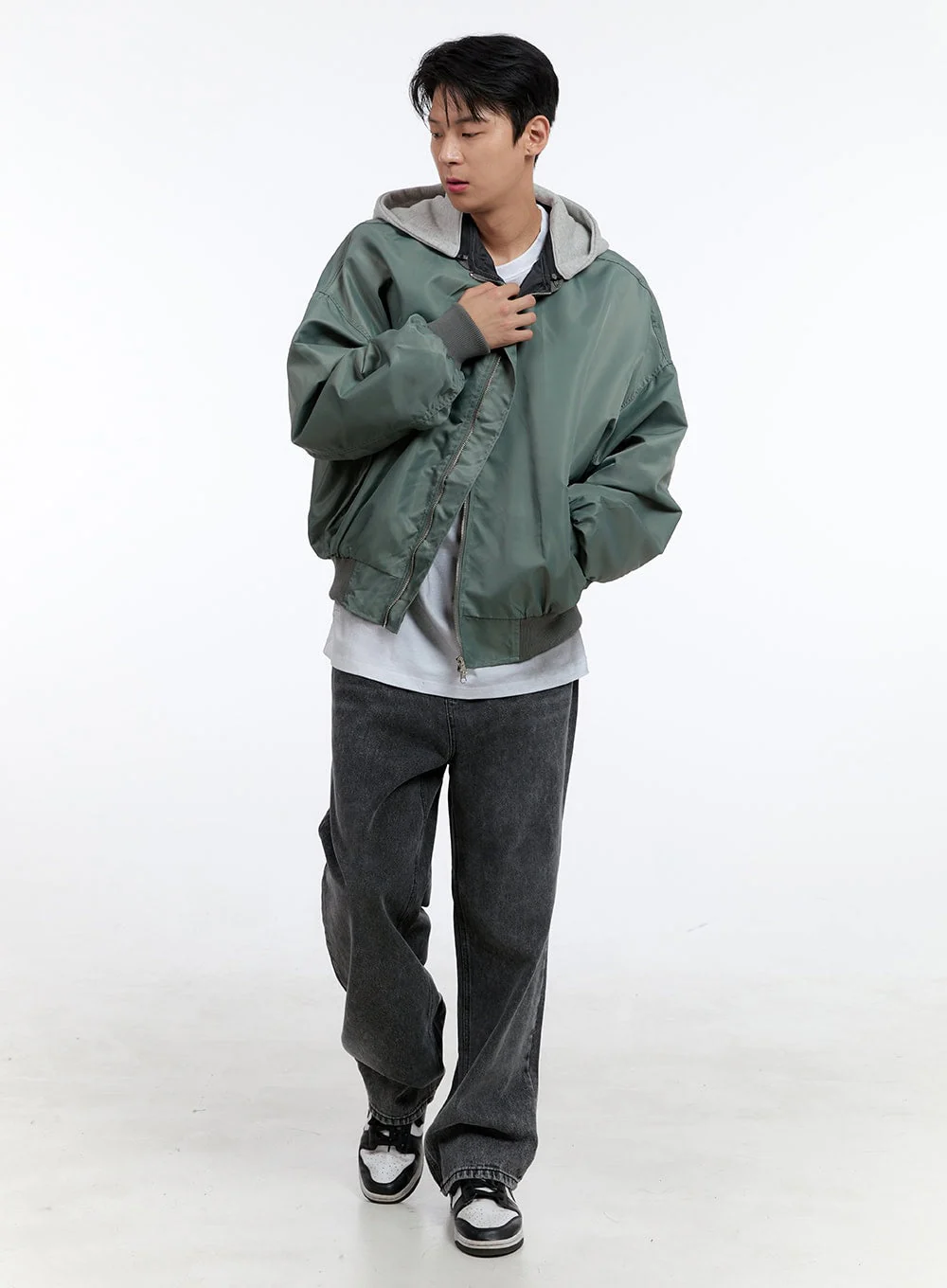 Men's Oversized Bomber Jacket IG427 - Image 6