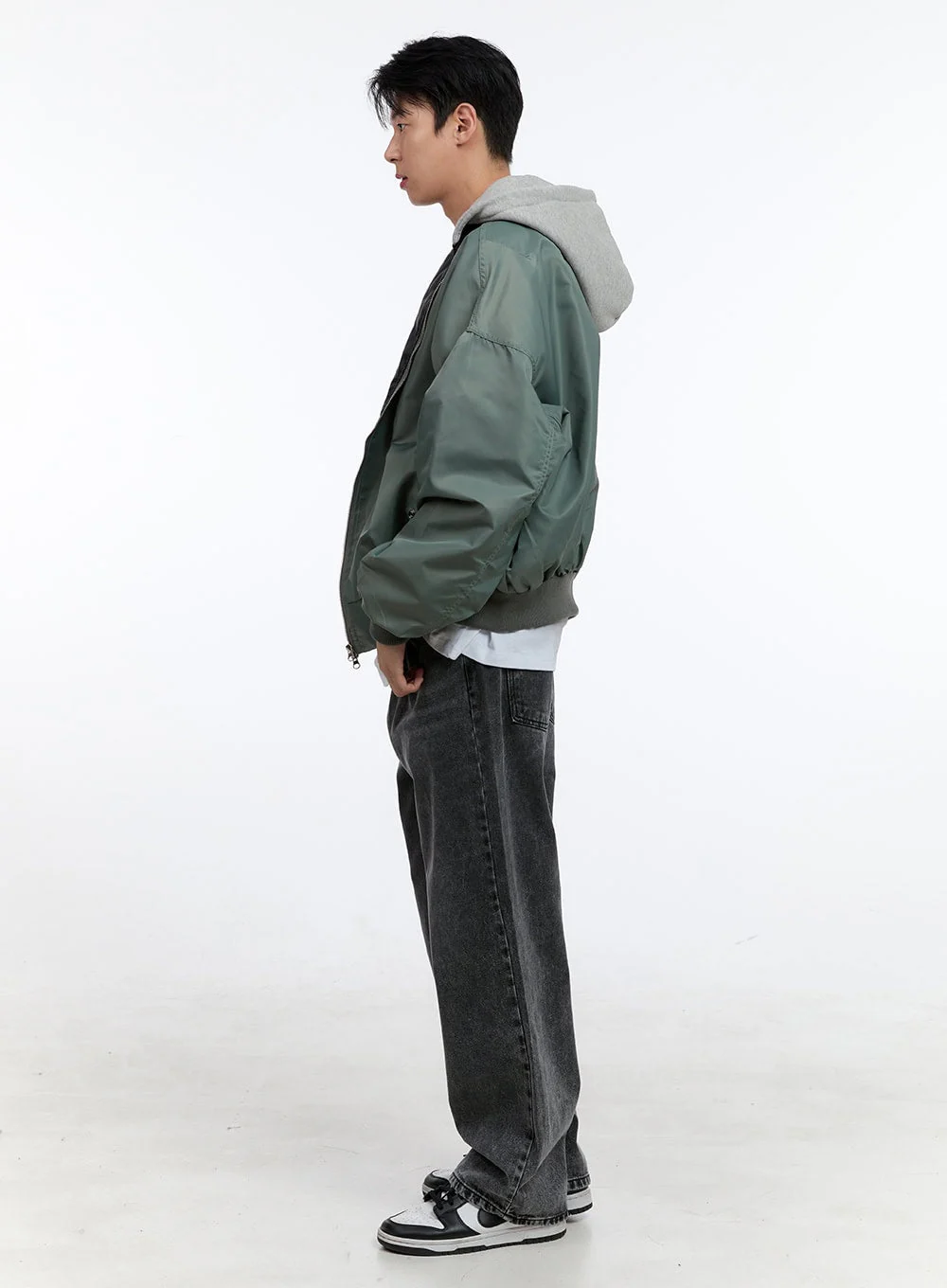 Men's Oversized Bomber Jacket IG427 - Image 7