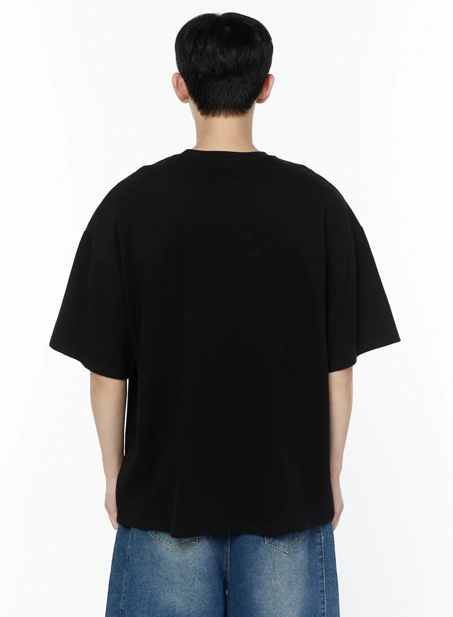 Men's Oversized Graphic Print T-Shirt IA527 - Image 5