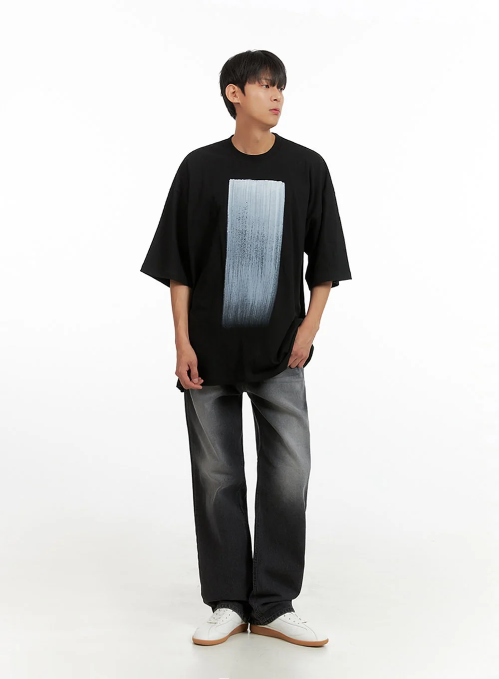 Men's Oversized Graphic T-Shirt IU418 - Image 2