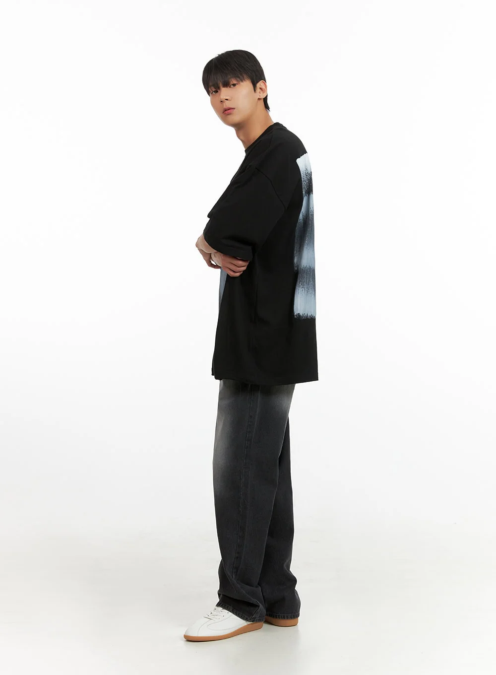 Men's Oversized Graphic T-Shirt IU418 - Image 7
