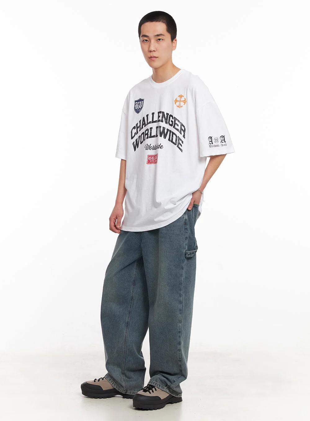 Men's Oversized Graphic T-Shirt IY505 - Image 11
