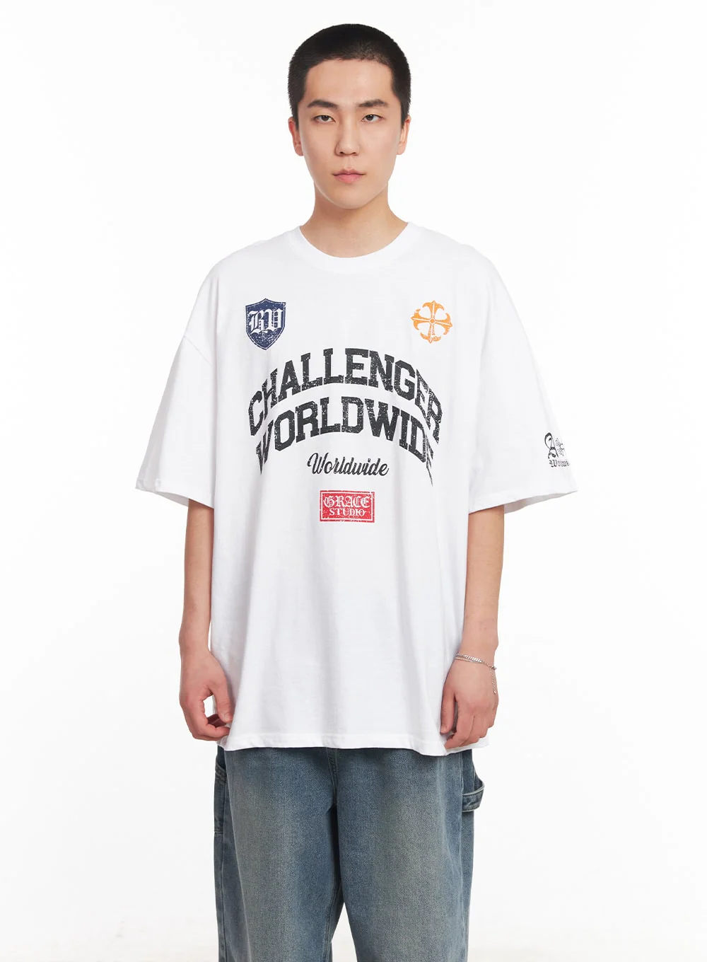 Men's Oversized Graphic T-Shirt IY505 - Image 16