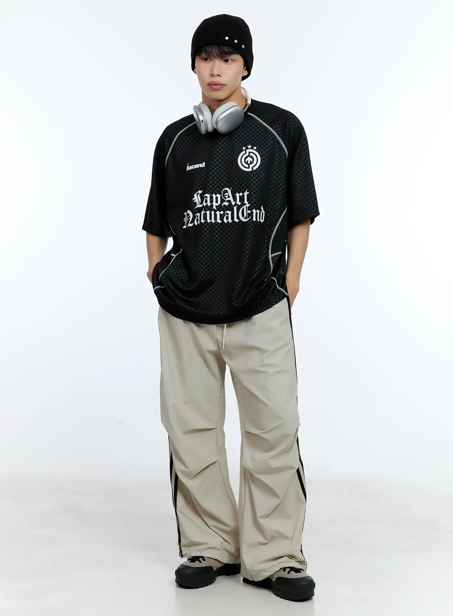 Men's Parachute Nylon Track Pants IL515 - Image 15