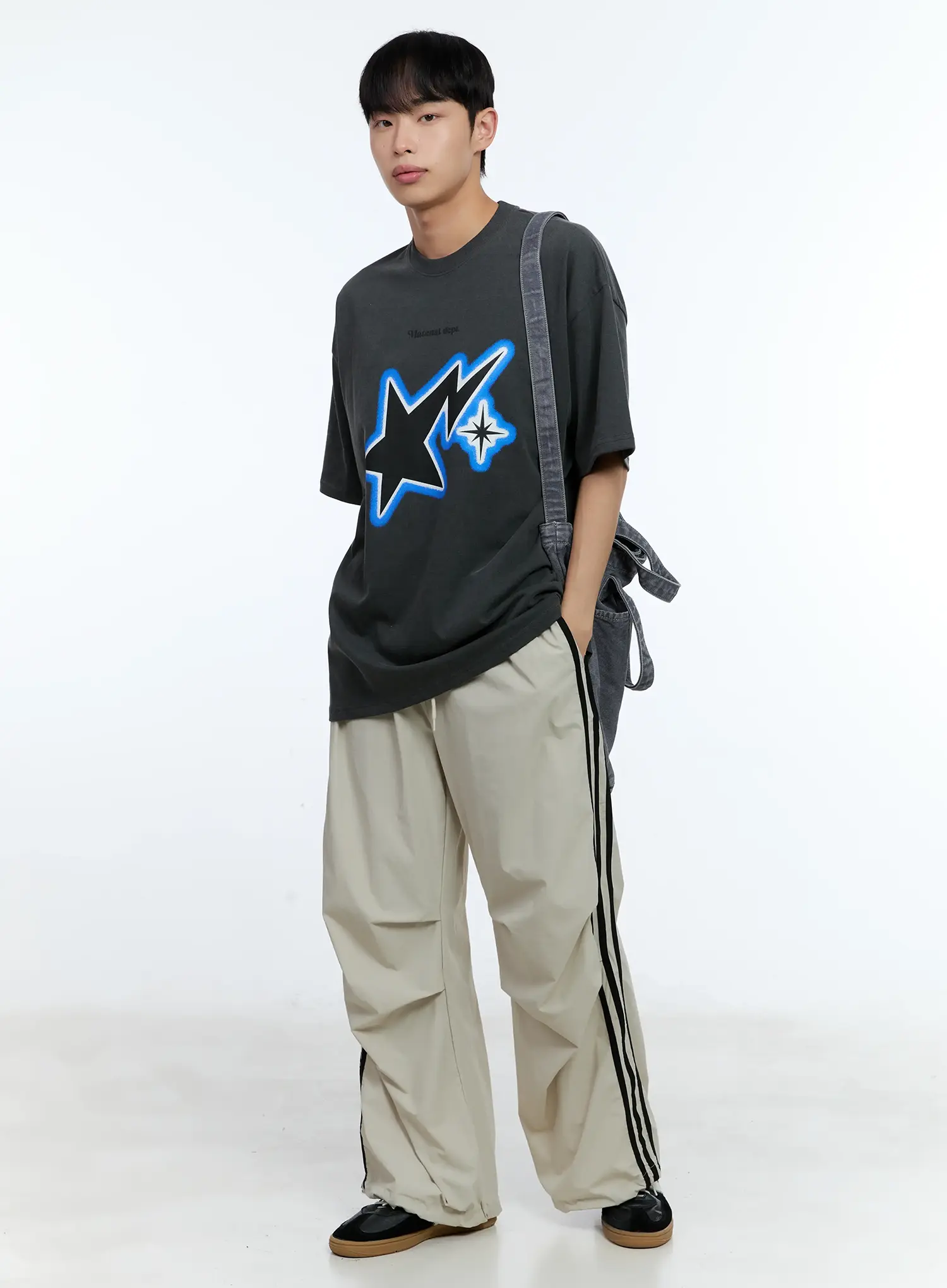 Men's Parachute Nylon Track Pants IL515 - Image 17