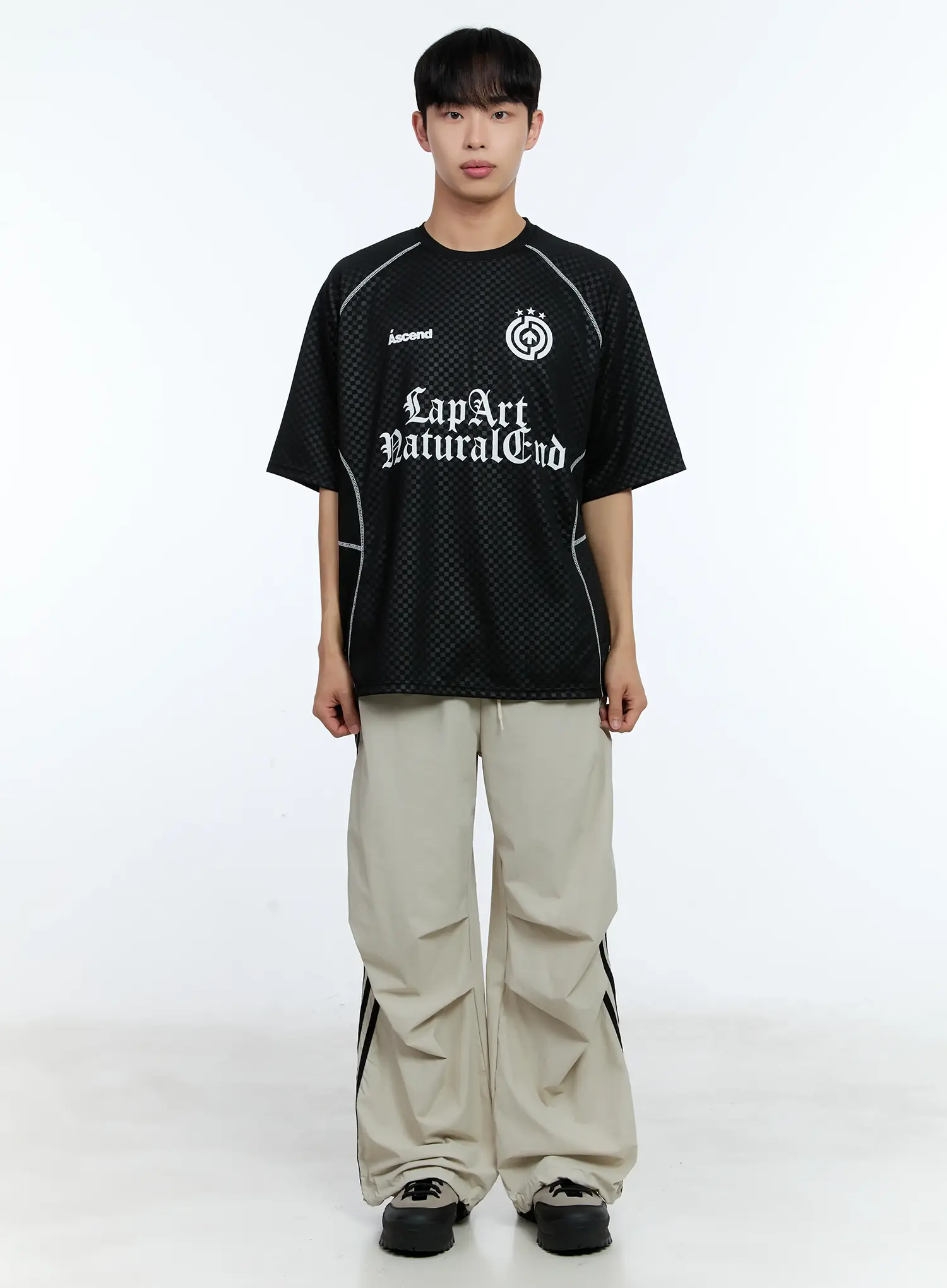 Men's Parachute Nylon Track Pants IL515 - Image 4