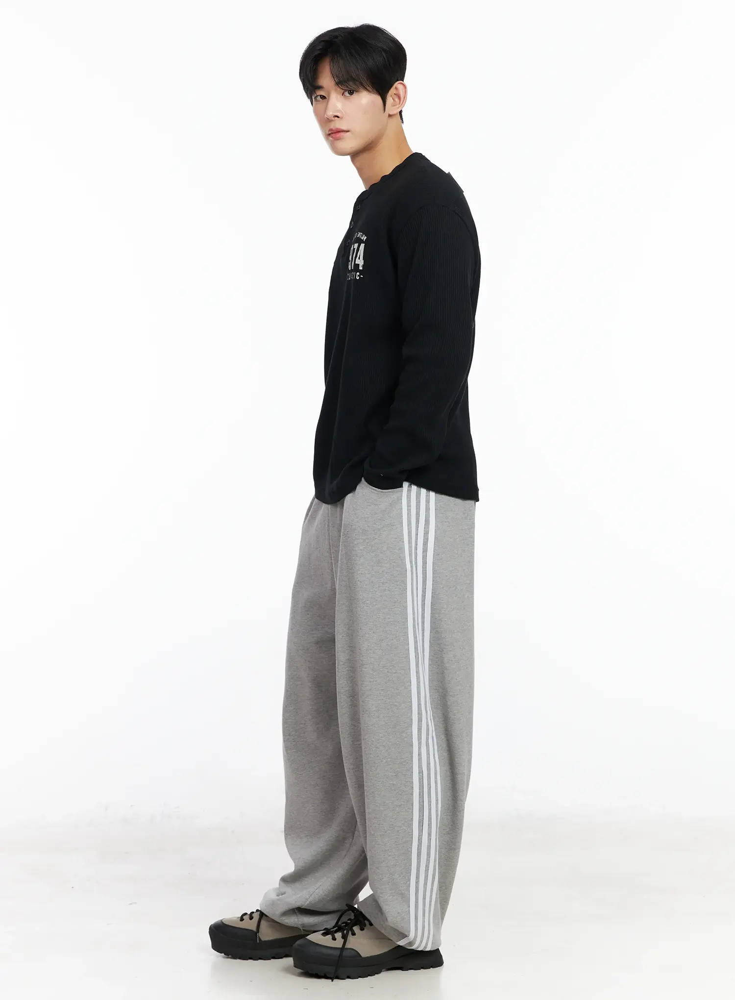 Men's Patch Long Sleeve Tee IM523 - Image 3