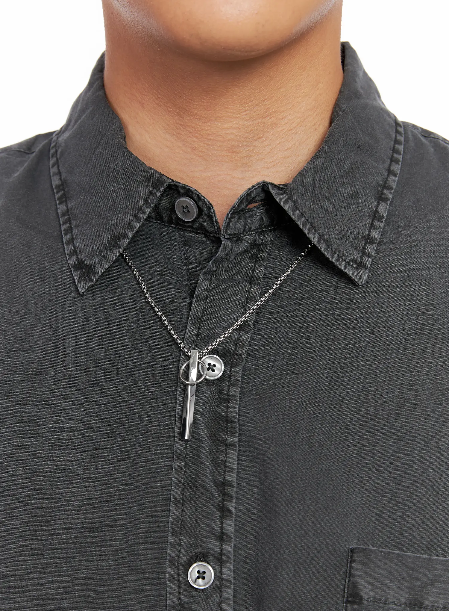 Men's Pendant Chain Necklace IS510 - Image 3