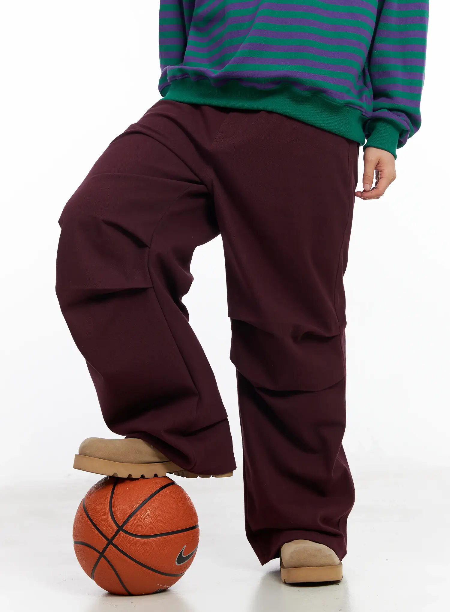 Men's Pintuck Baggy Pants IM516