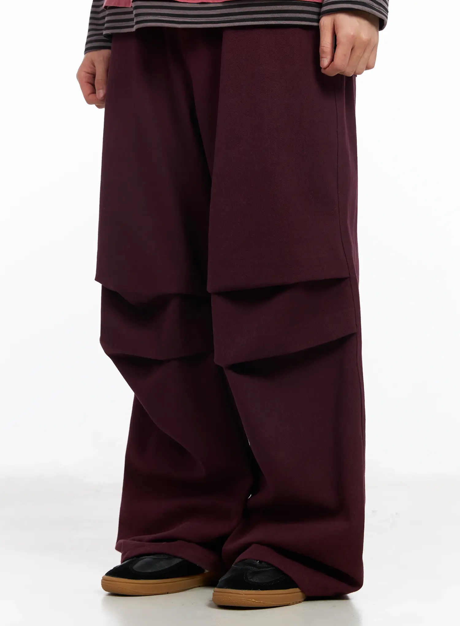 Men's Pintuck Baggy Pants IM516 - Image 7