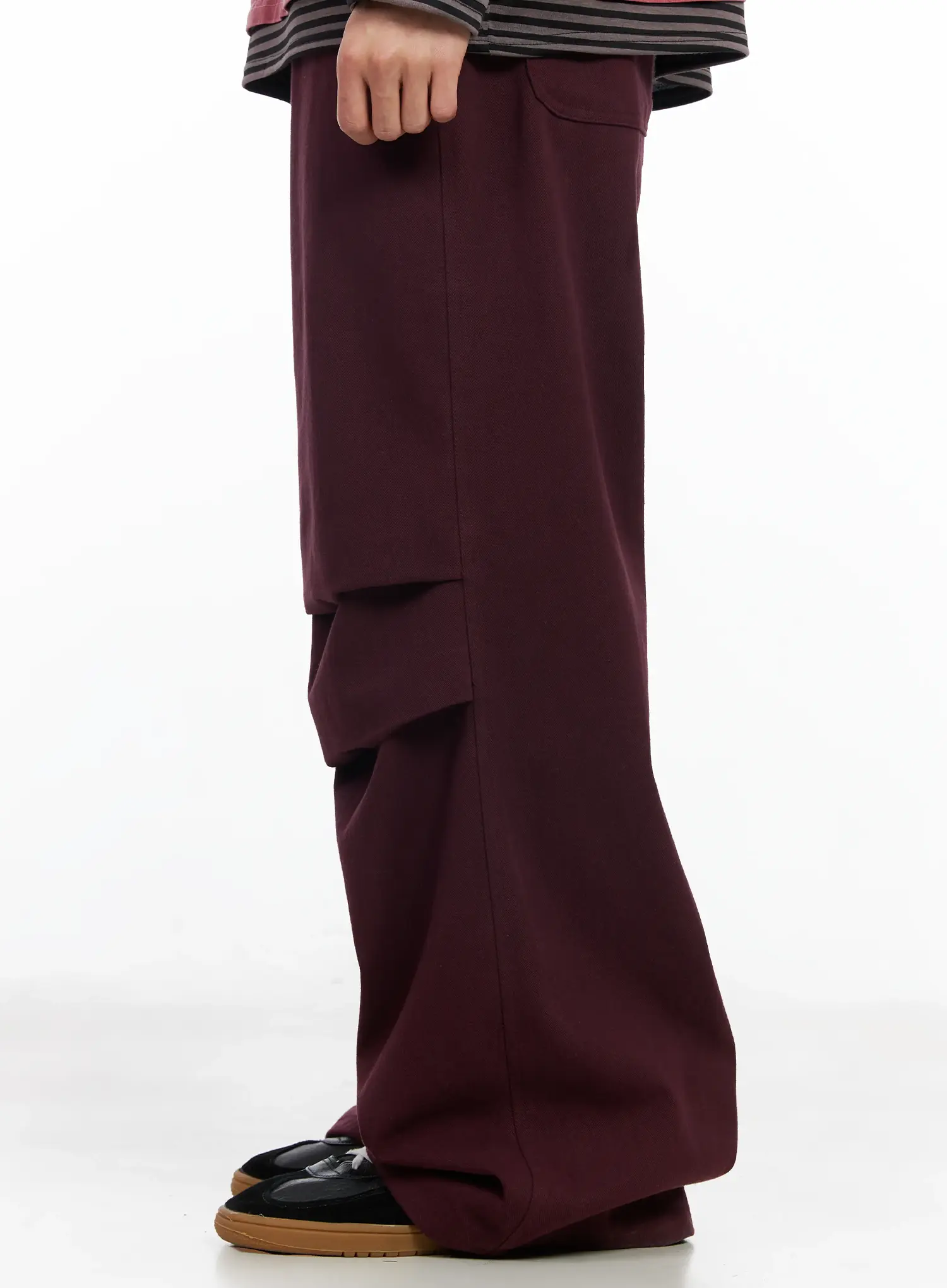 Men's Pintuck Baggy Pants IM516 - Image 8