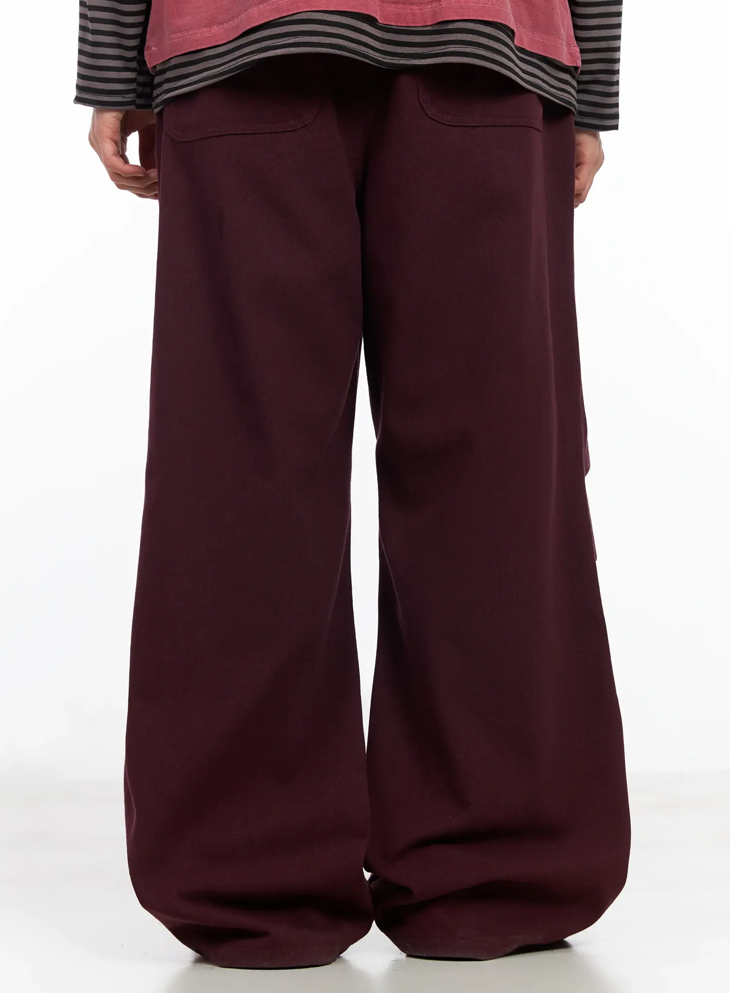 Men's Pintuck Baggy Pants IM516 - Image 9