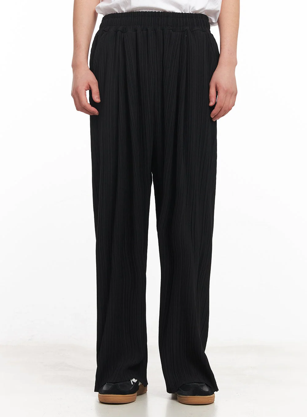 Men's Pintuck Straight-Fit Pants IY506 - Image 2