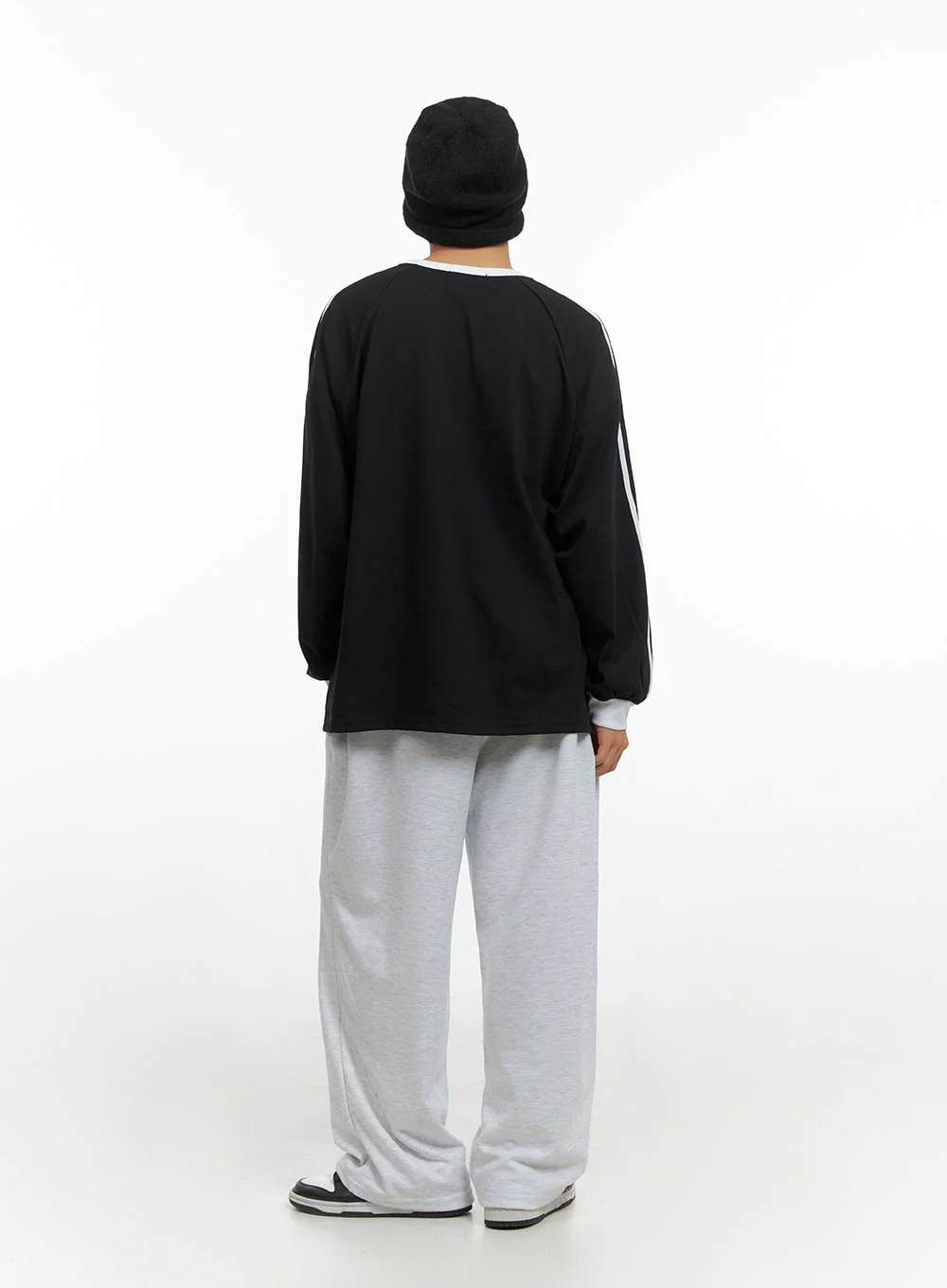 Men's Pintuck Wide Fit Sweatpants IO420 - Image 8