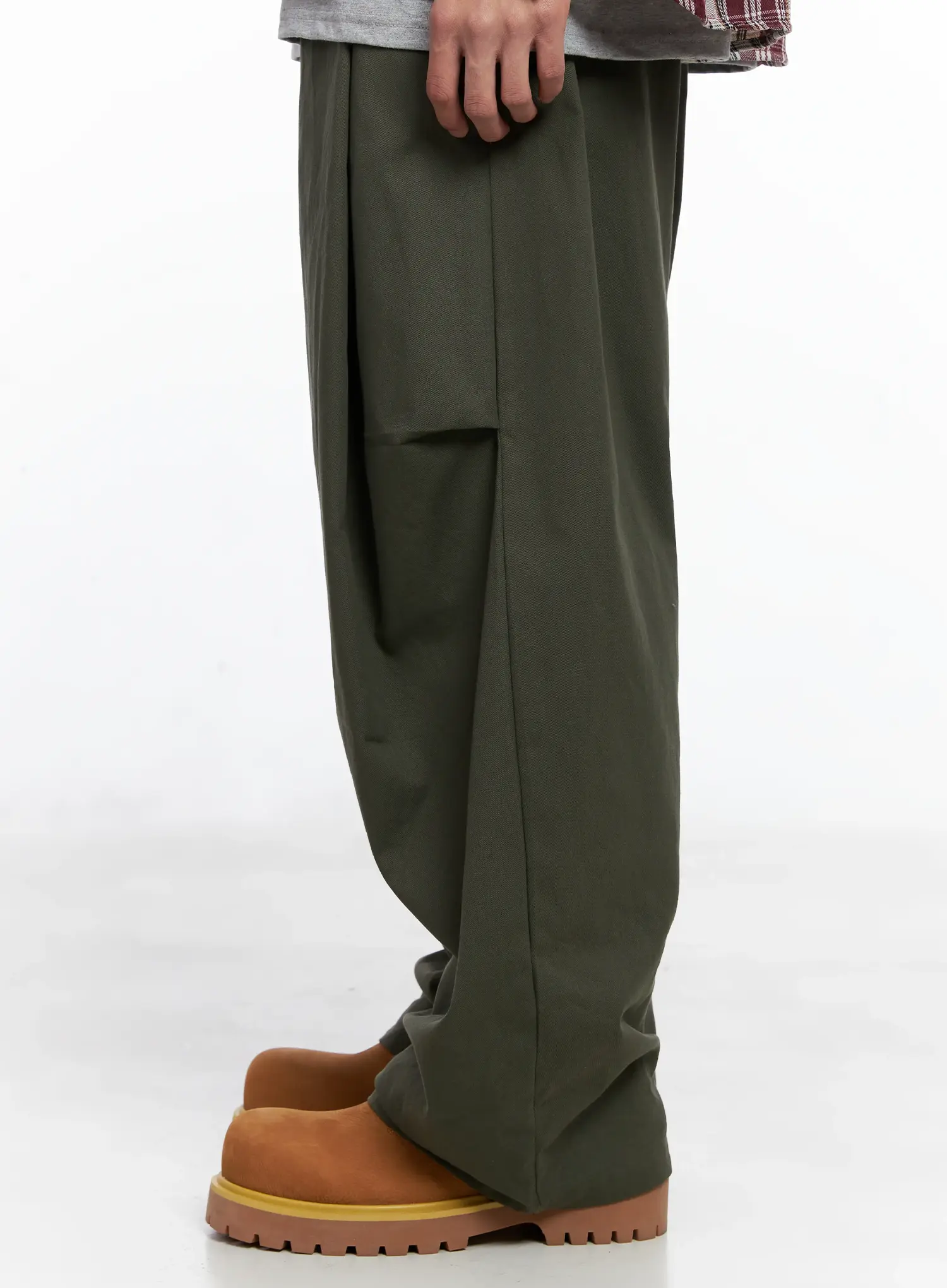 Men's Pintuck Wide-Leg Pants IO506 - Image 5
