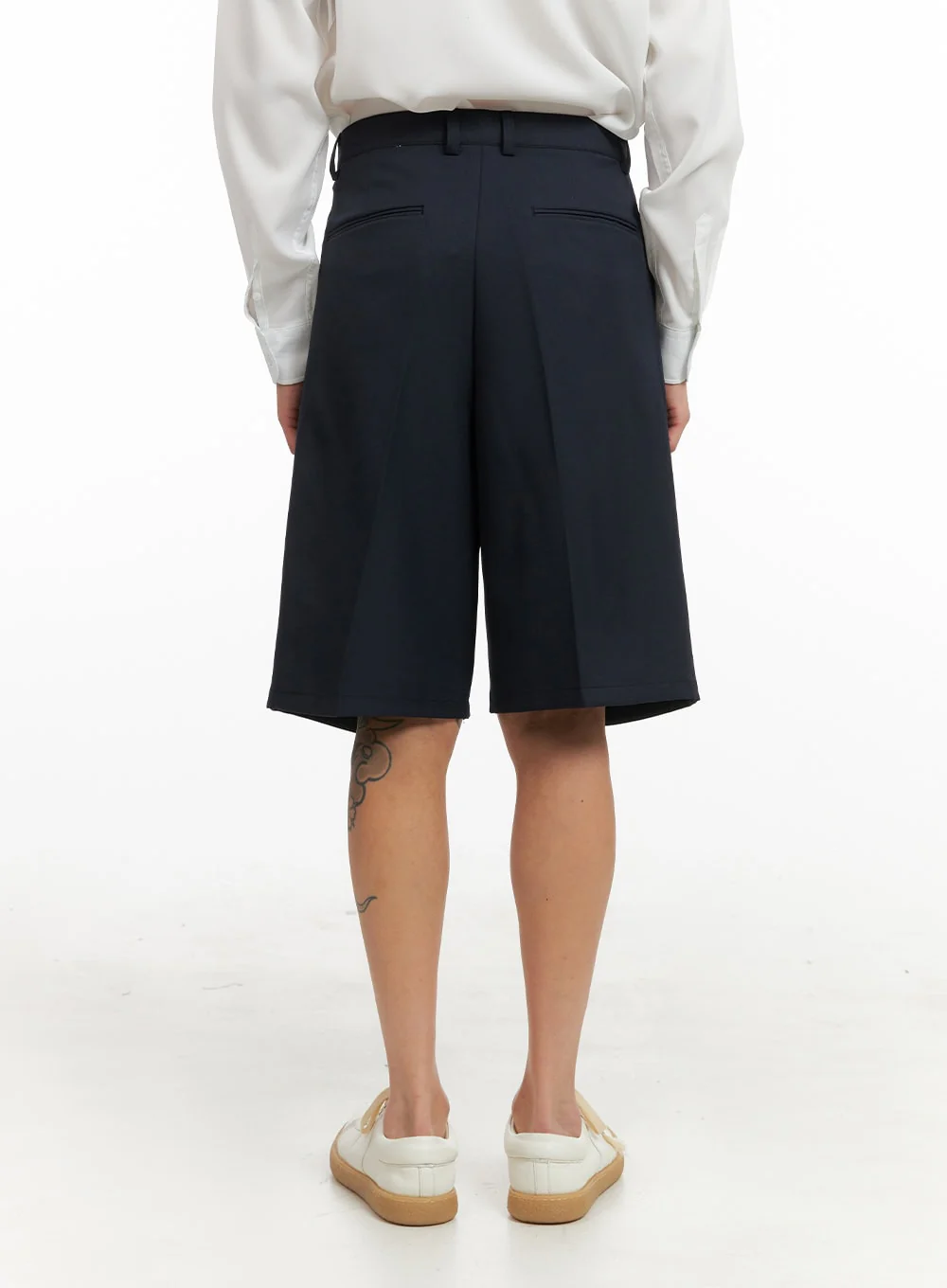 Men's Pintuck Wide Leg Shorts IY416 - Image 6