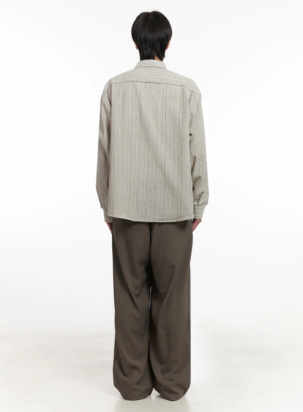 Men's Pintuck Wide-Leg Slacks IA510 - Image 11
