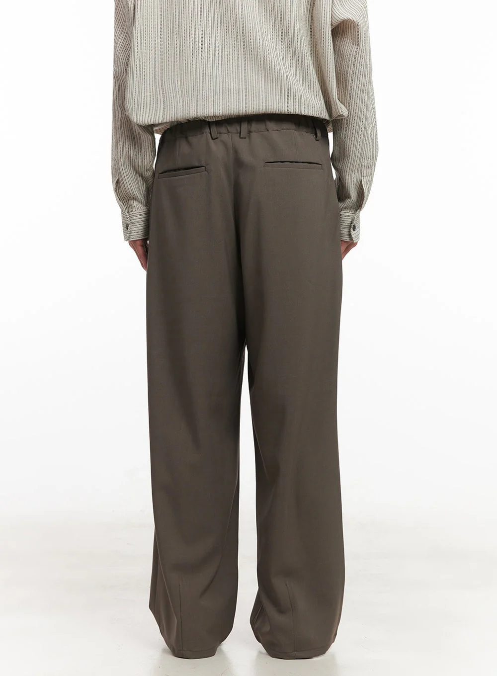Men's Pintuck Wide-Leg Slacks IA510 - Image 7
