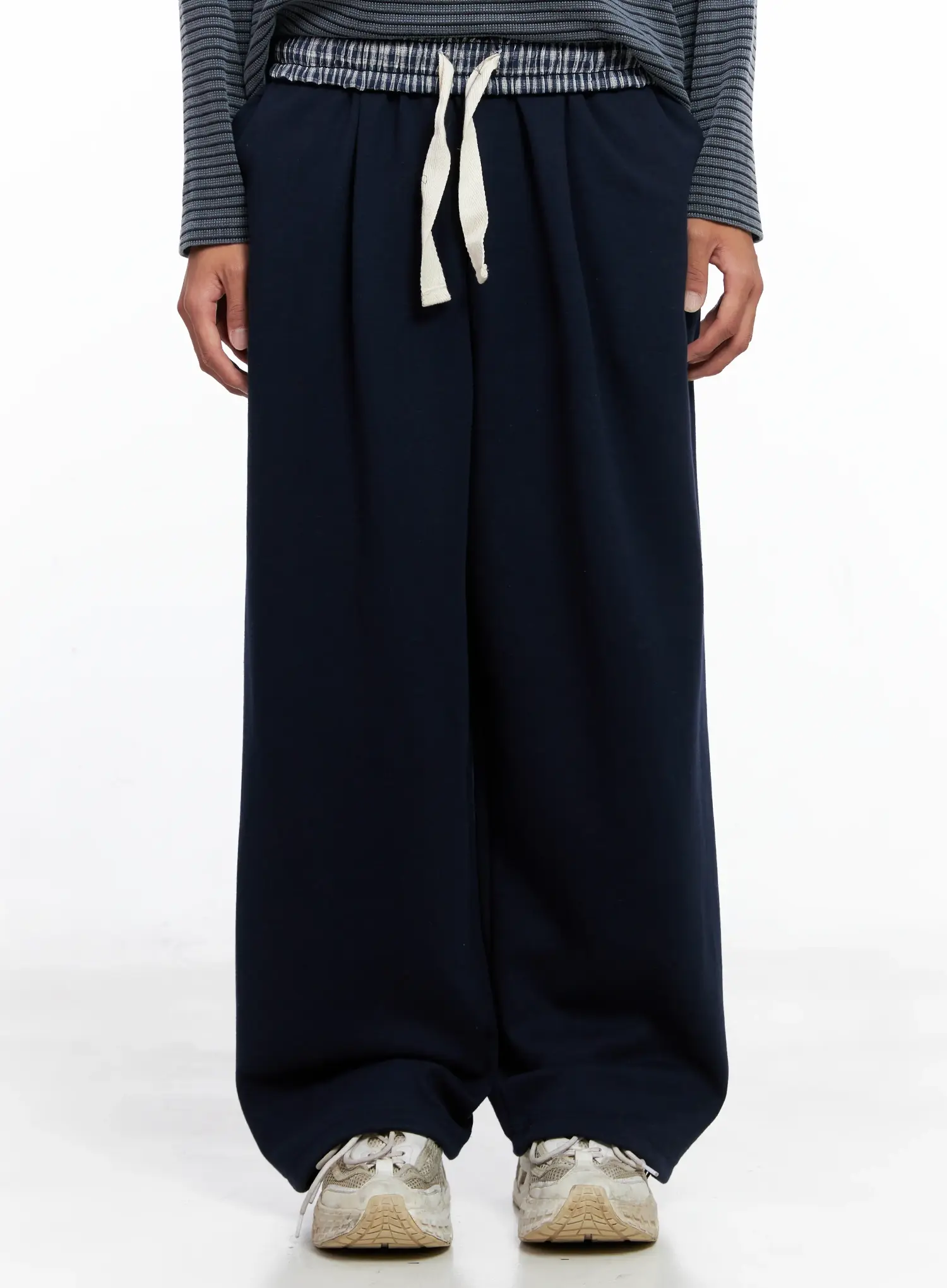 Men's Plaid Waistband Sweatpants IO502
