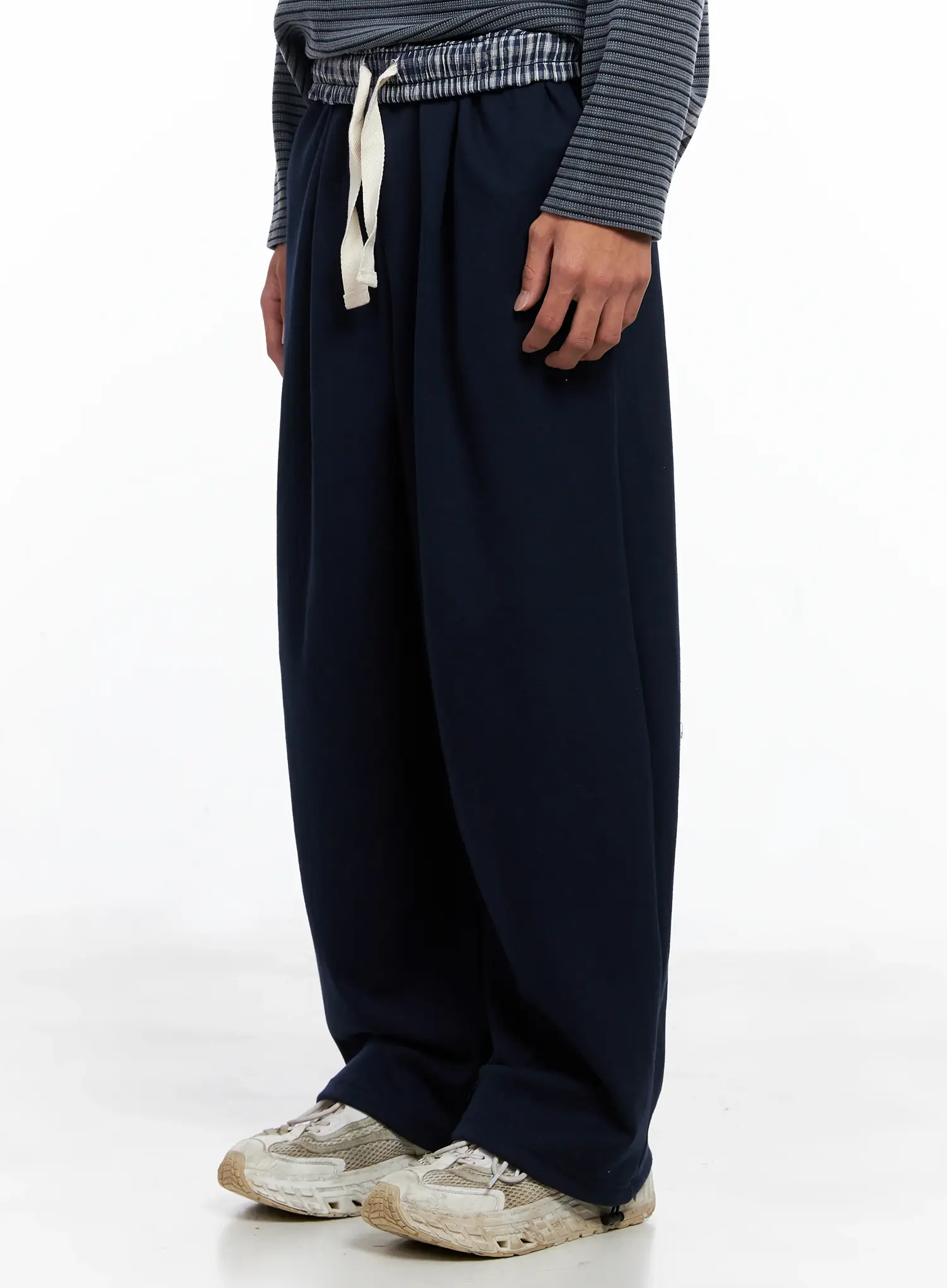 Men's Plaid Waistband Sweatpants IO502 - Image 5