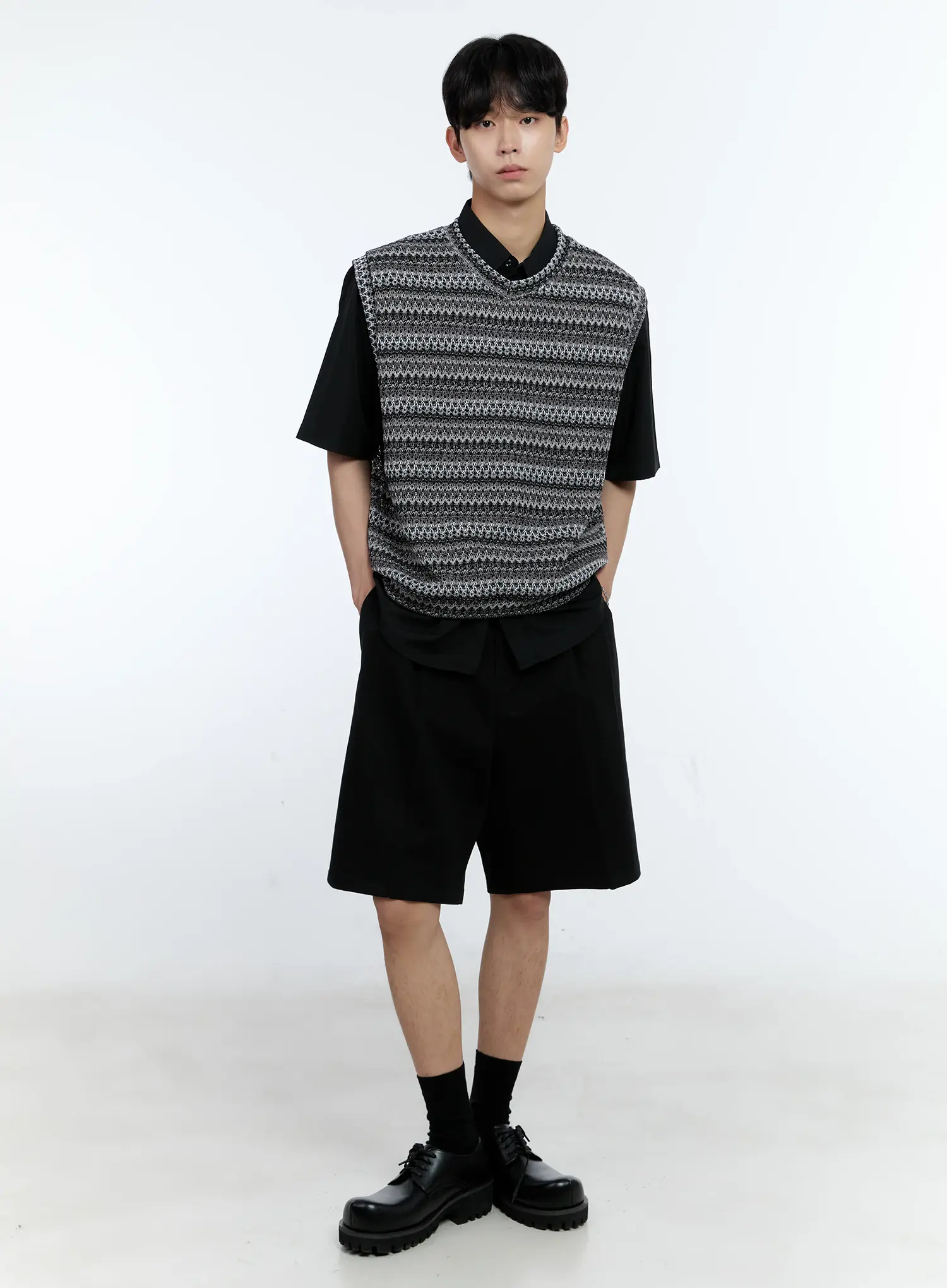 Men's Pleat Bermuda Shorts IG501 - Image 10